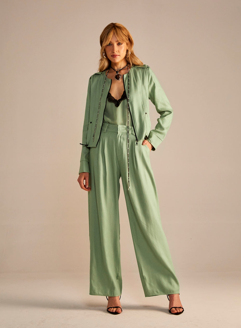 Calça Linho Verde Matcha