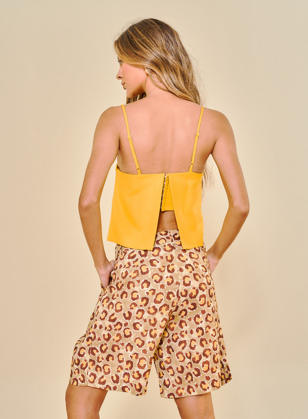 Bermuda Linho Estampada Mini Savage