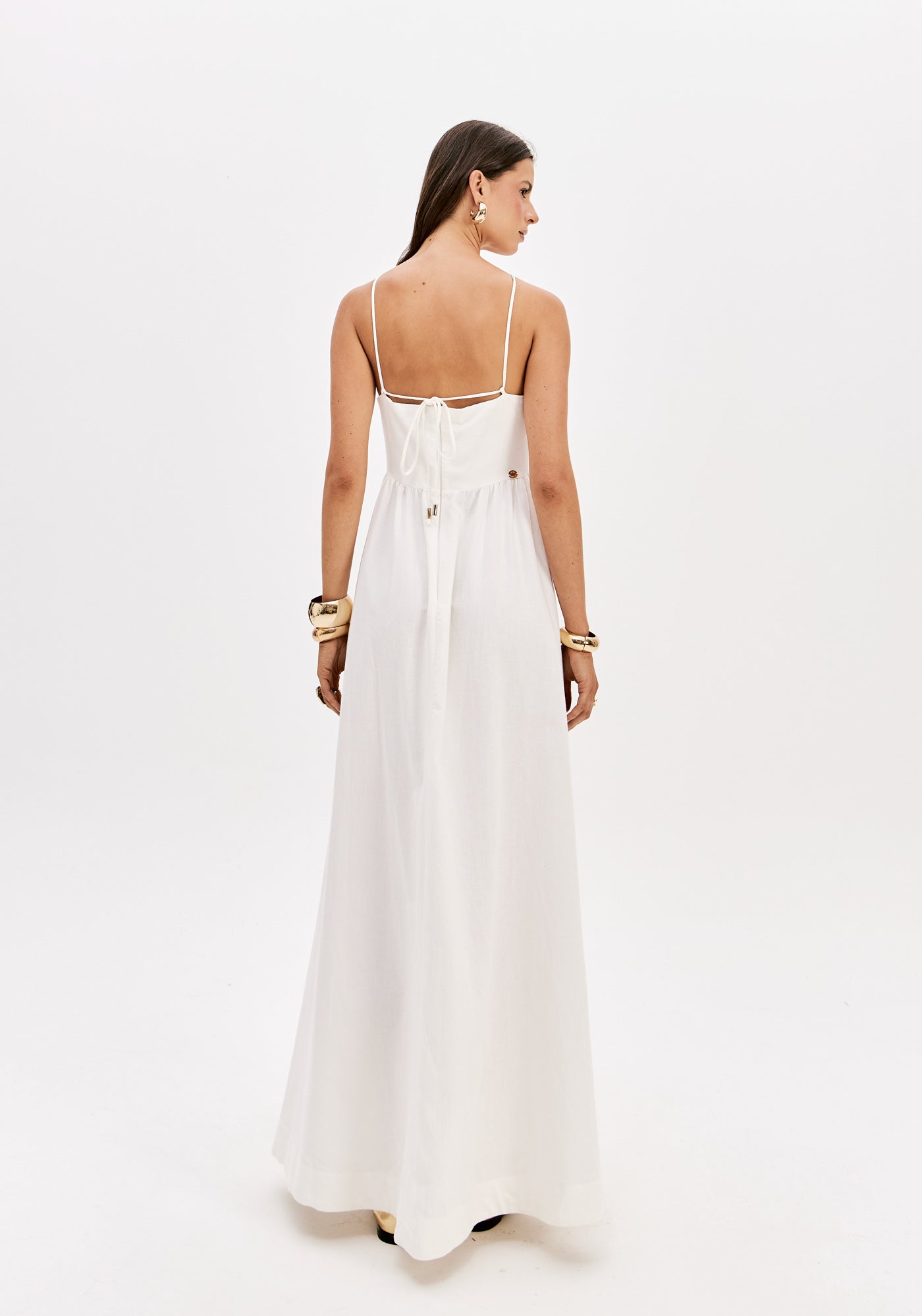 Vestido Longo Com Aplicação