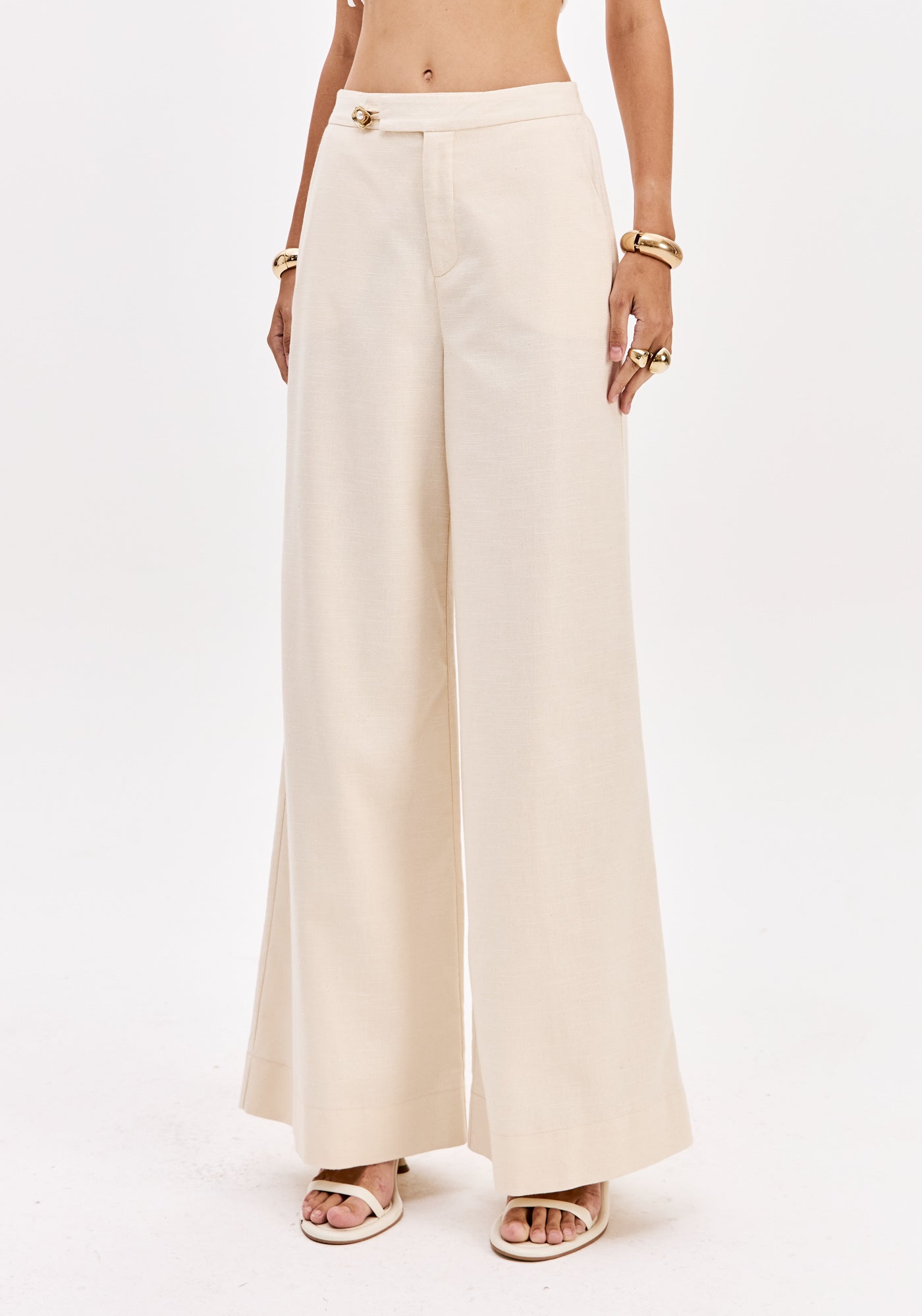 Calça Wide Leg Cintura Alta