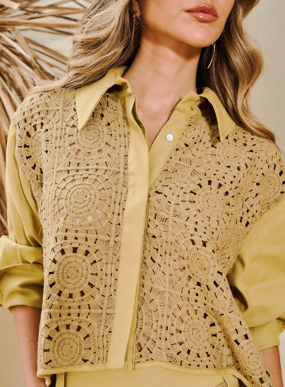 Camisa Linho Verde Raffia