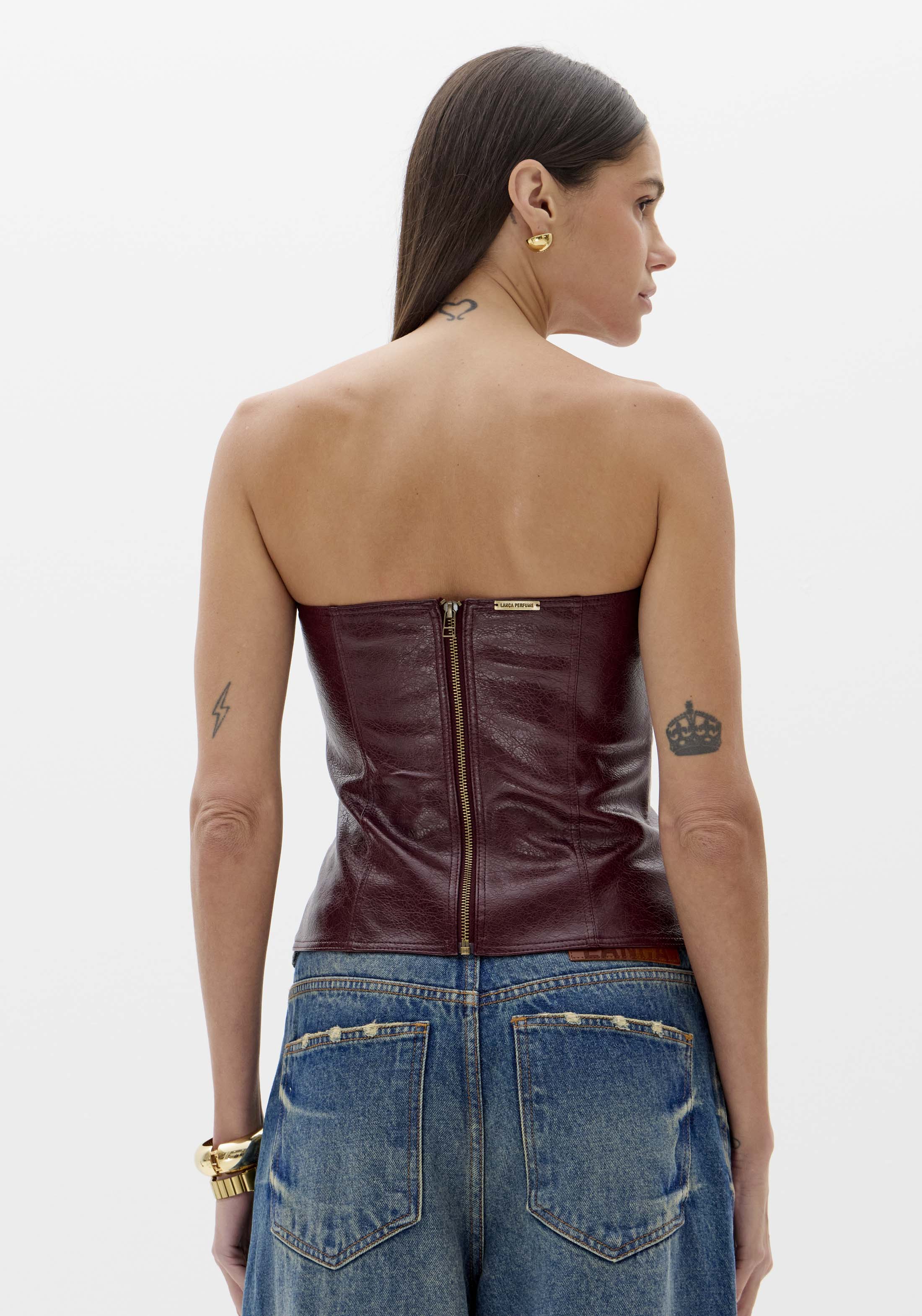 Blusa Corset Sem Alças