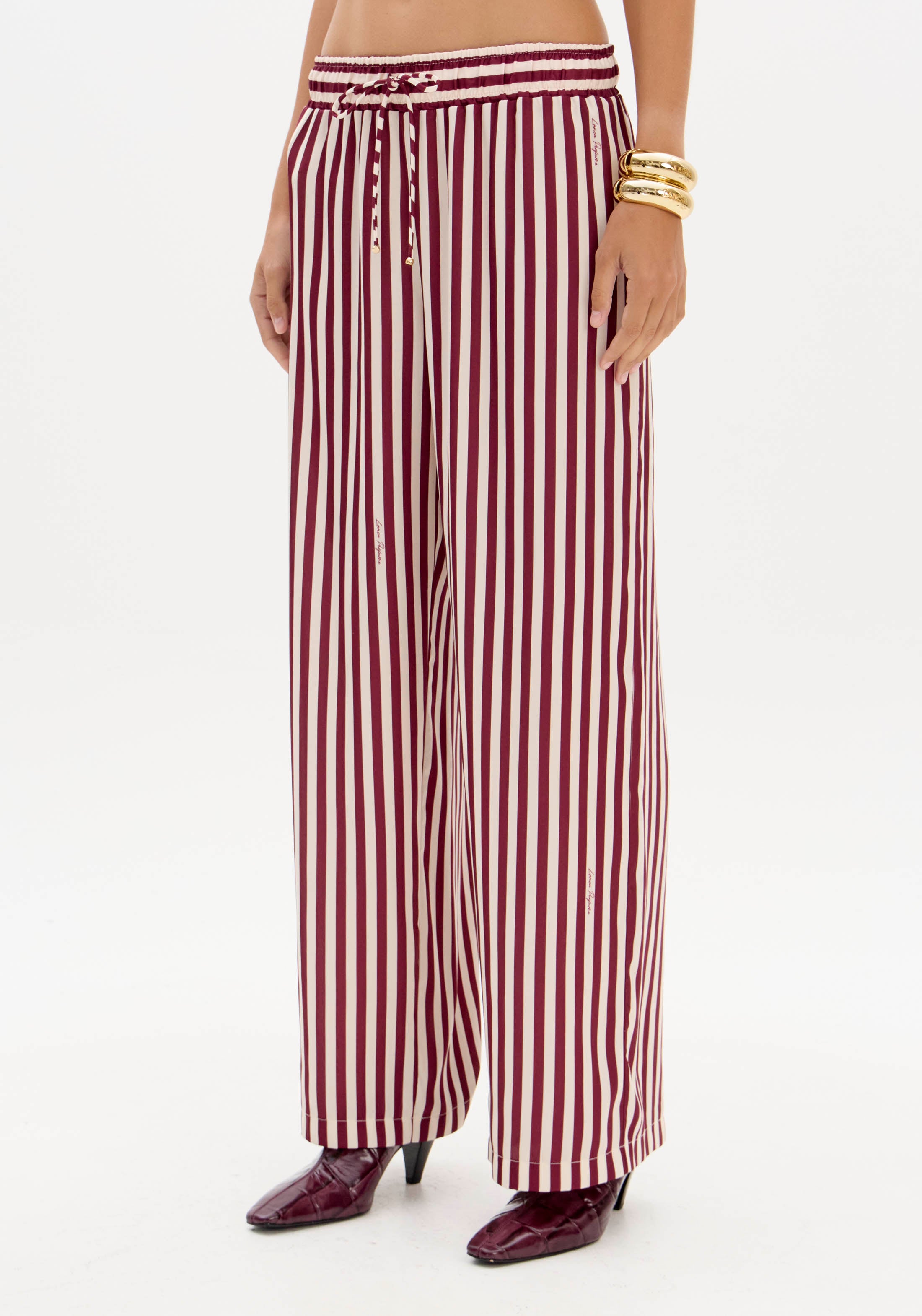 Calça Estampada Cintura Média