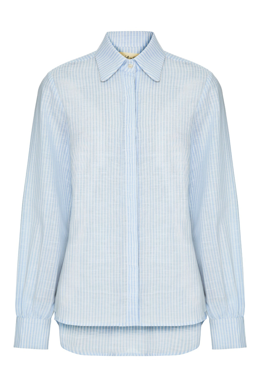 Camisa Prosa Listrada Azul Claro