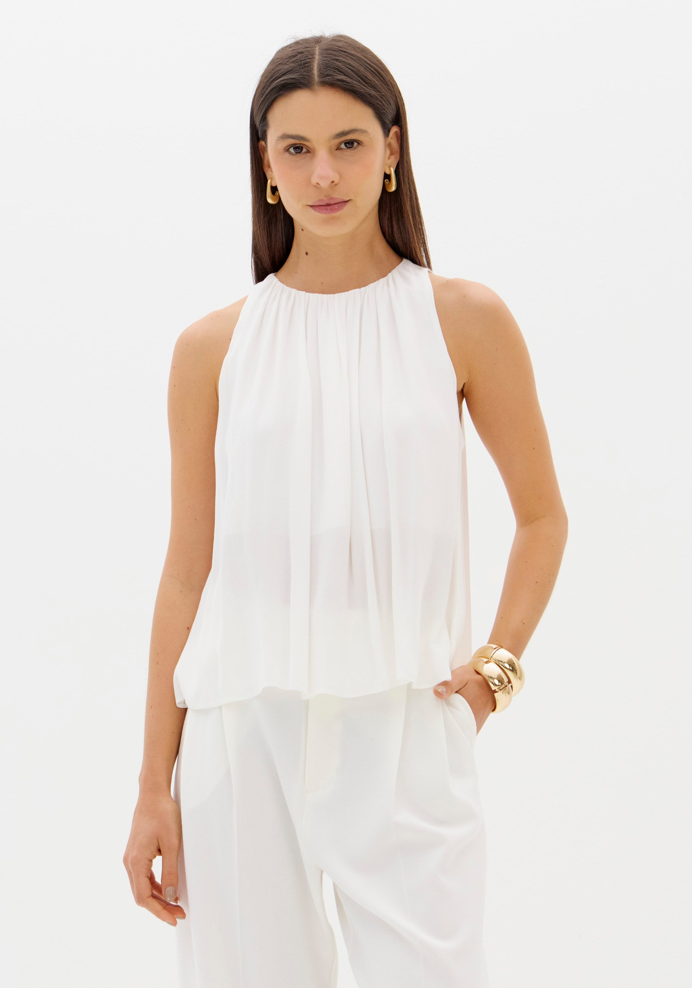 Blusa Ampla Sem Manga
