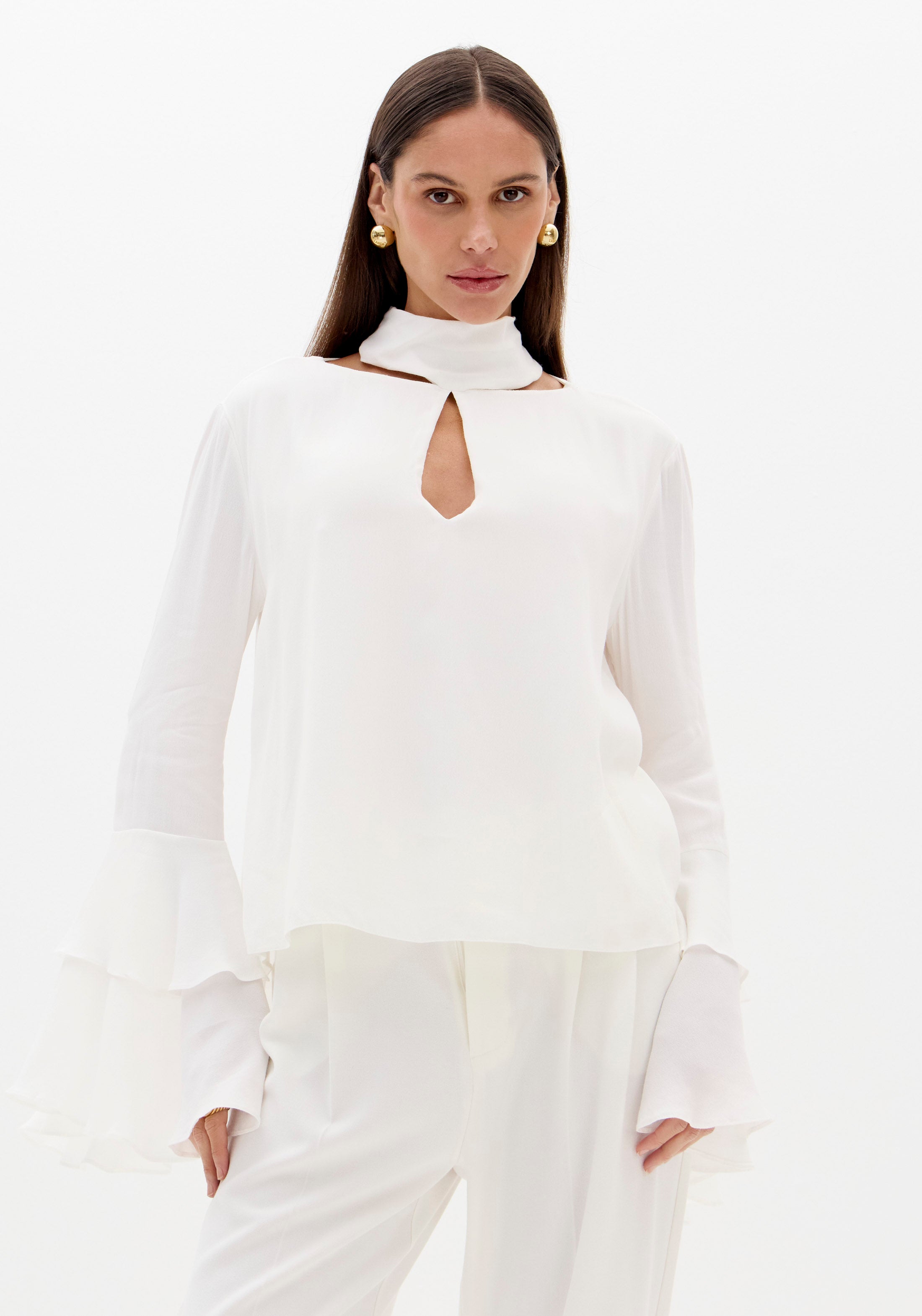 Blusa Mullet Manga Longa