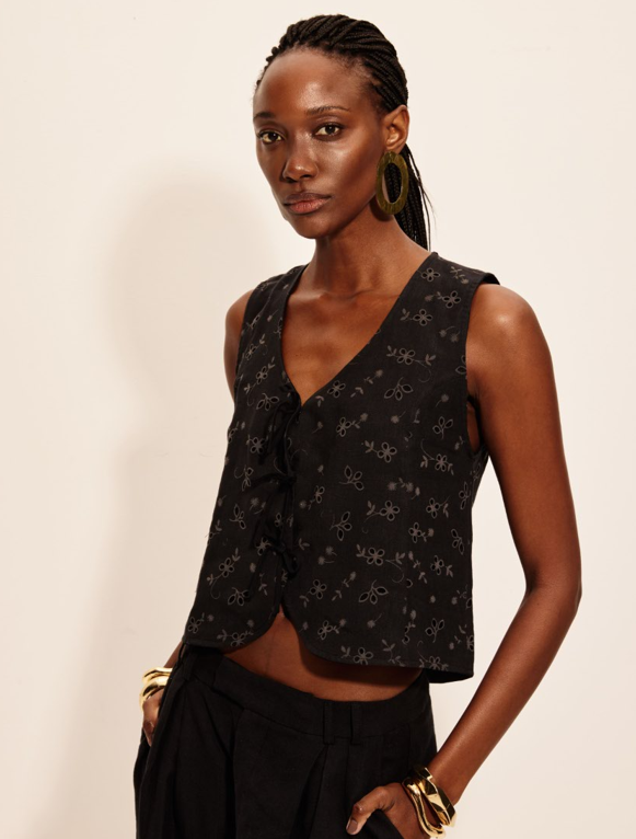 Colete Modernismo Preto