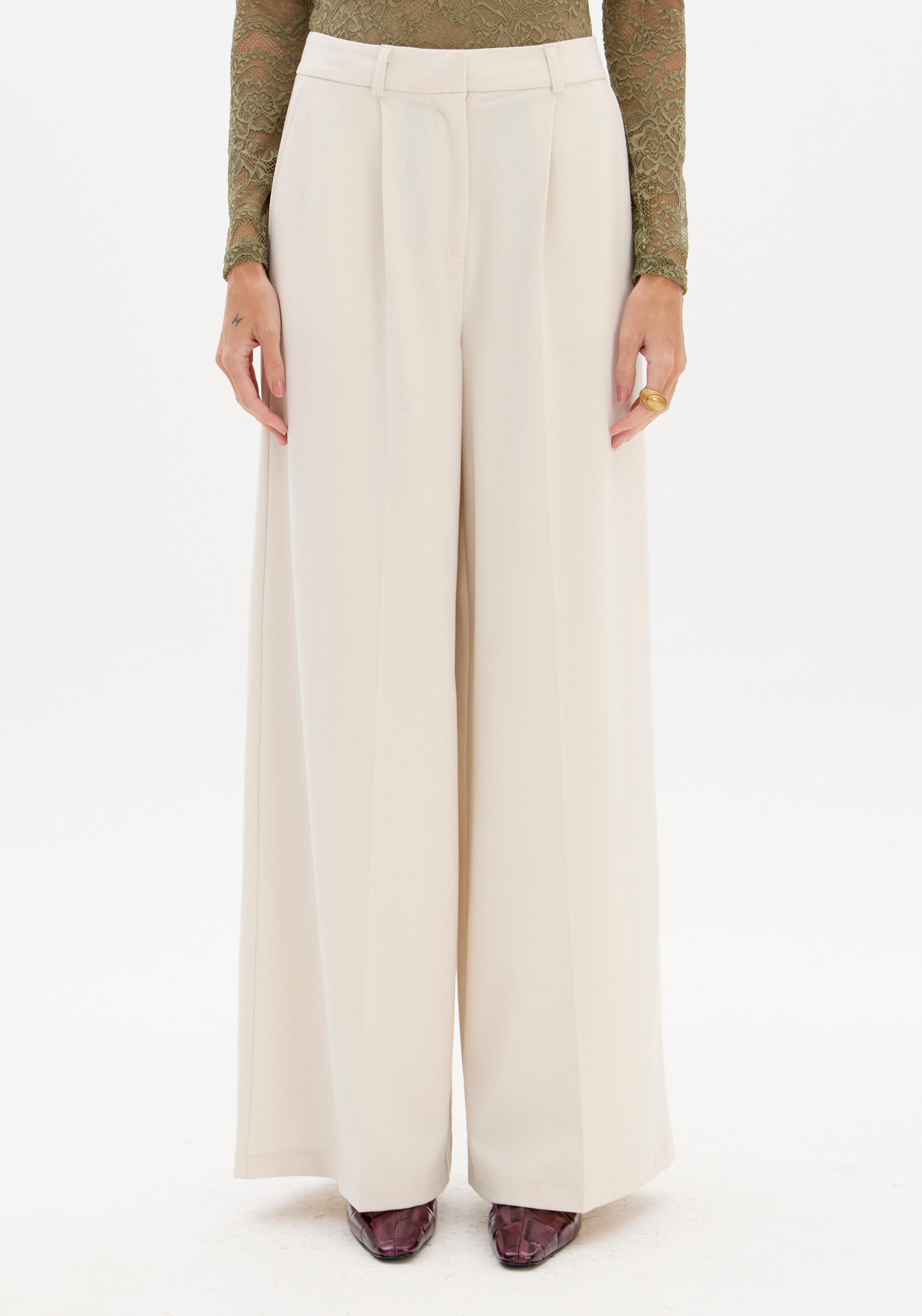 Calça Pantalona Cintura Alta