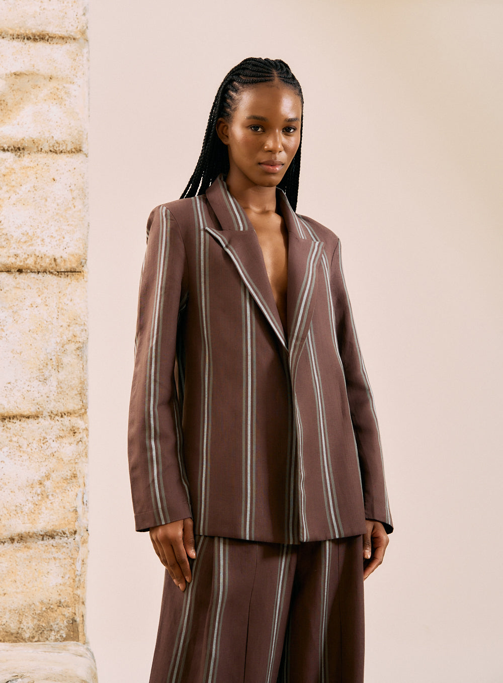 Blazer Linho Listrado