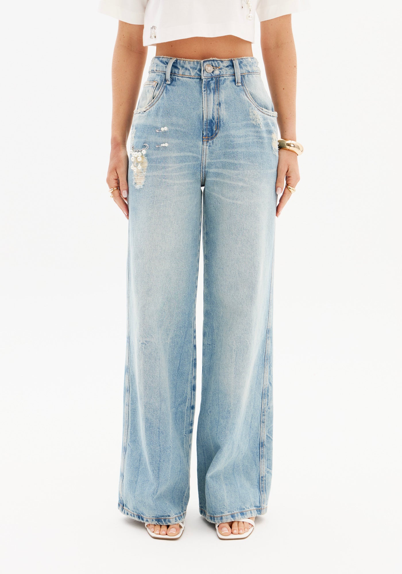 Calça Jeans Wide Leg Super