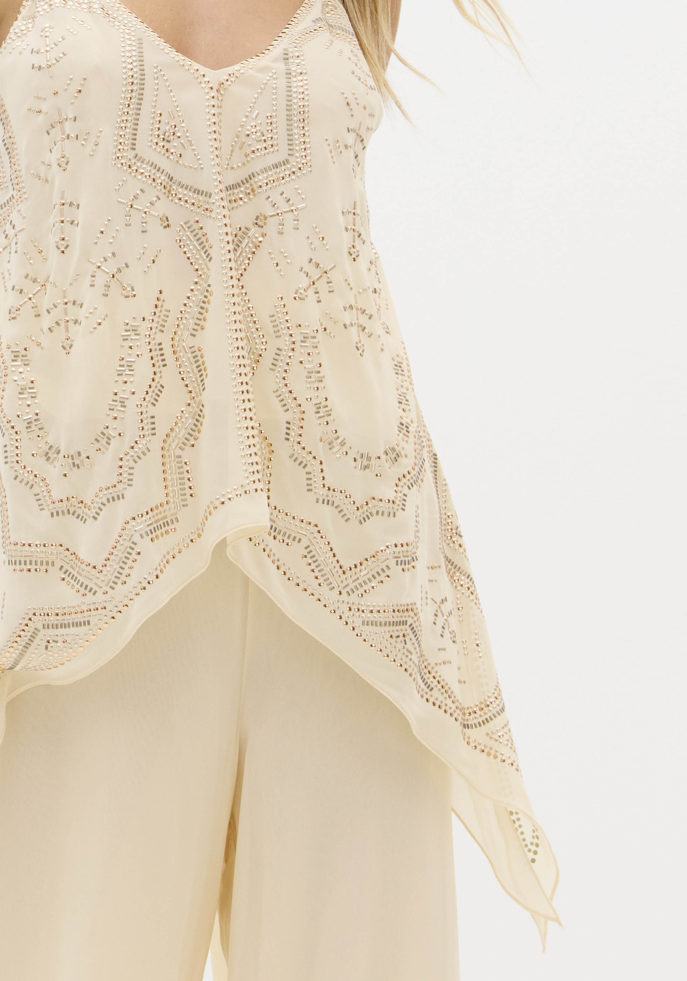 Blusa De Alças Com Cristais