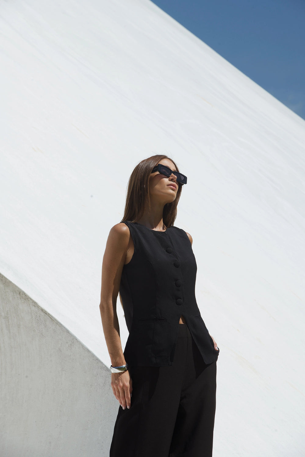 Colete Athos em Alfaiataria Preto