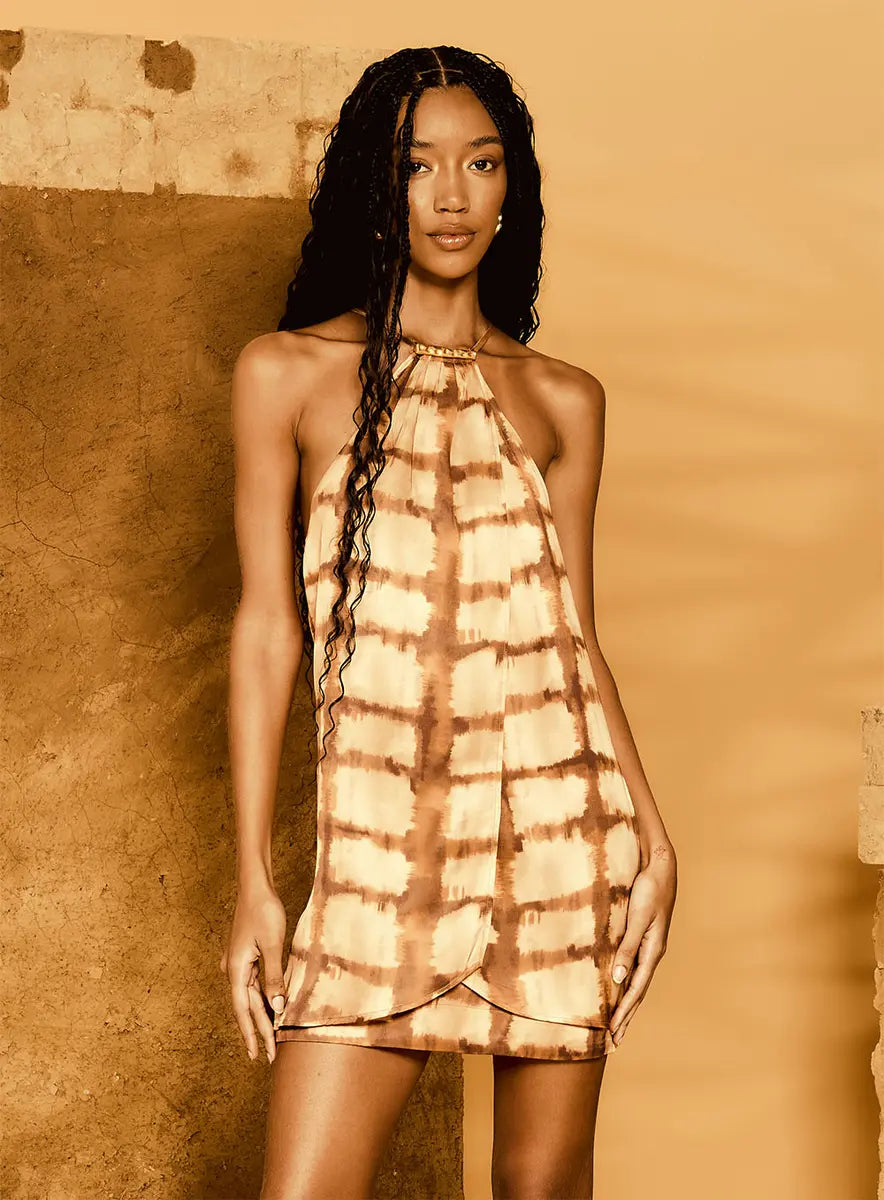 Vestido Estampado Fire Grid