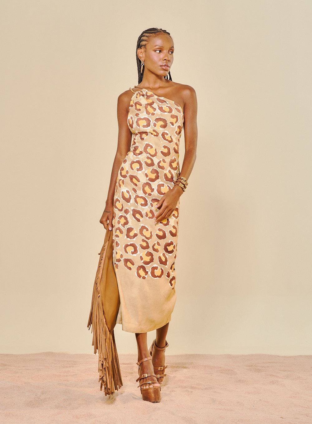 Vestido Linho Estampado Savage