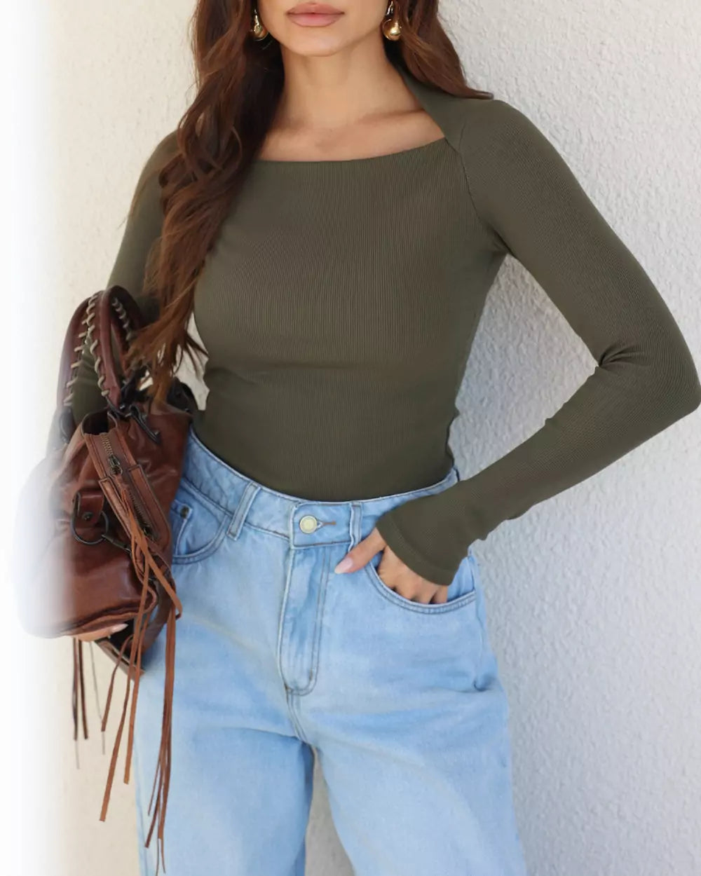 Blusa Manga Longa Allure Verde Militar