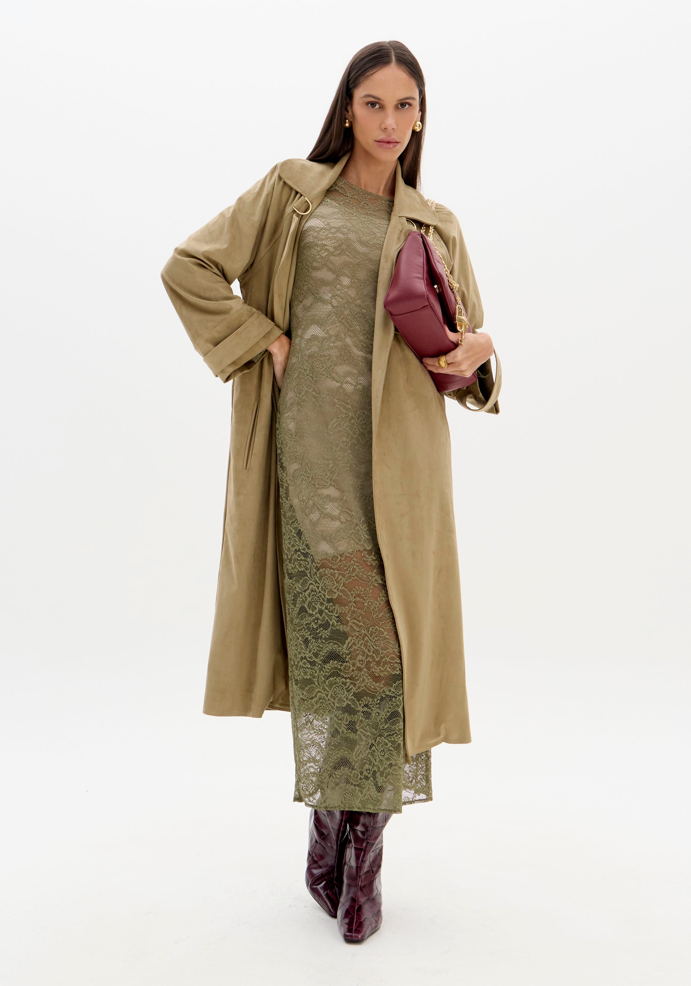 Sobretudo Trench Coat Alongado