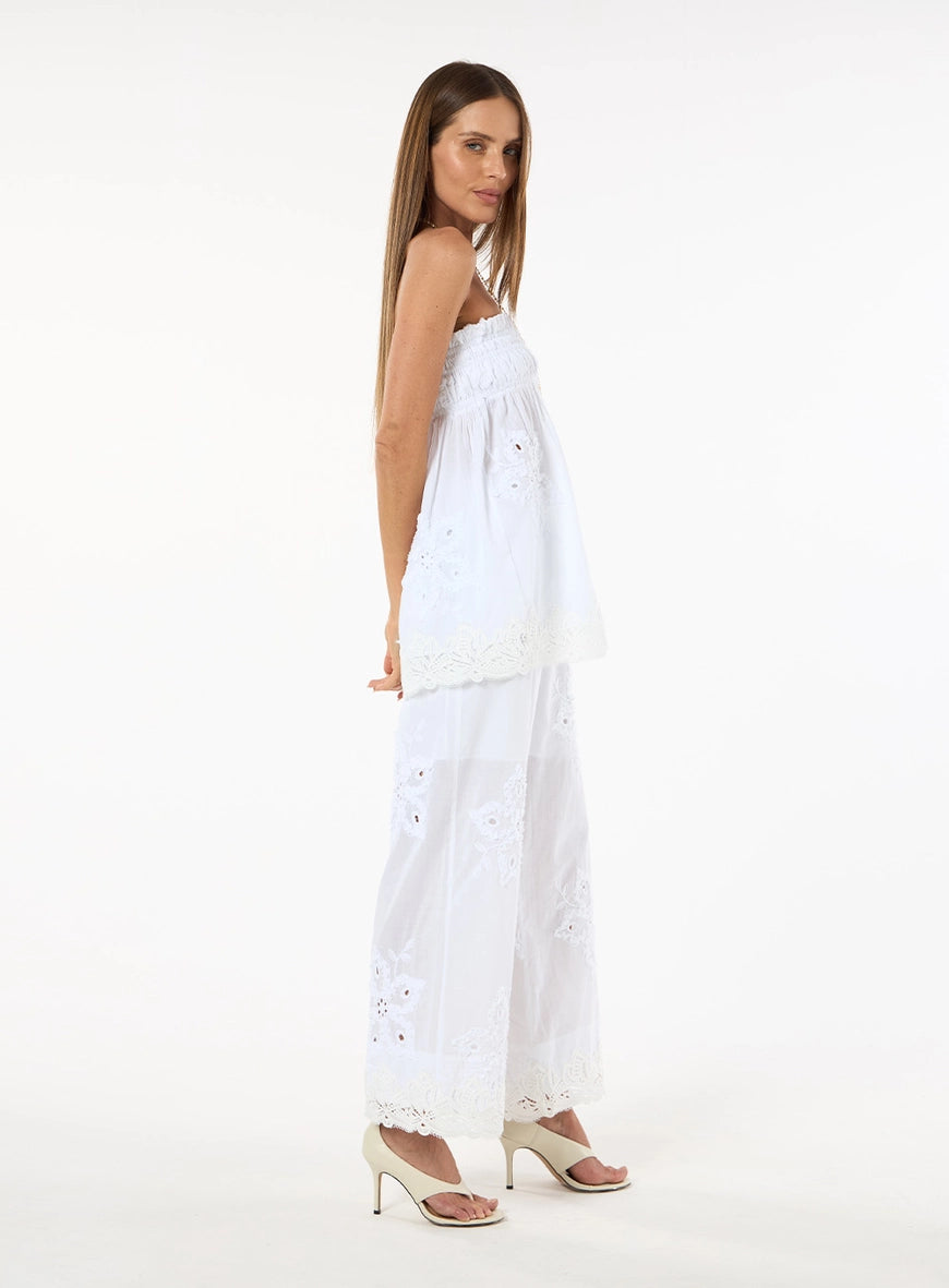 Conjunto Blusa Tomara Que Caia E Calça Off Shell