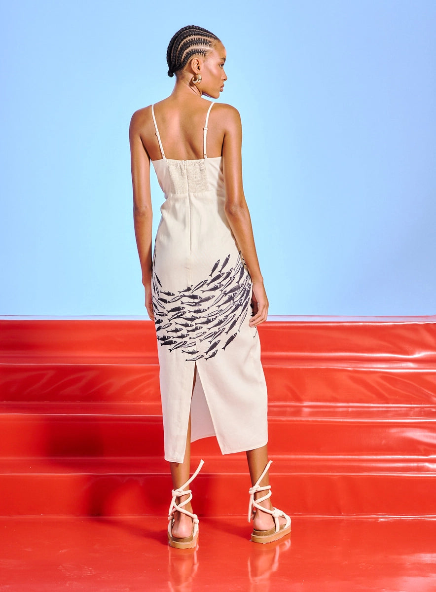 Vestido Linho Estampado Shoal