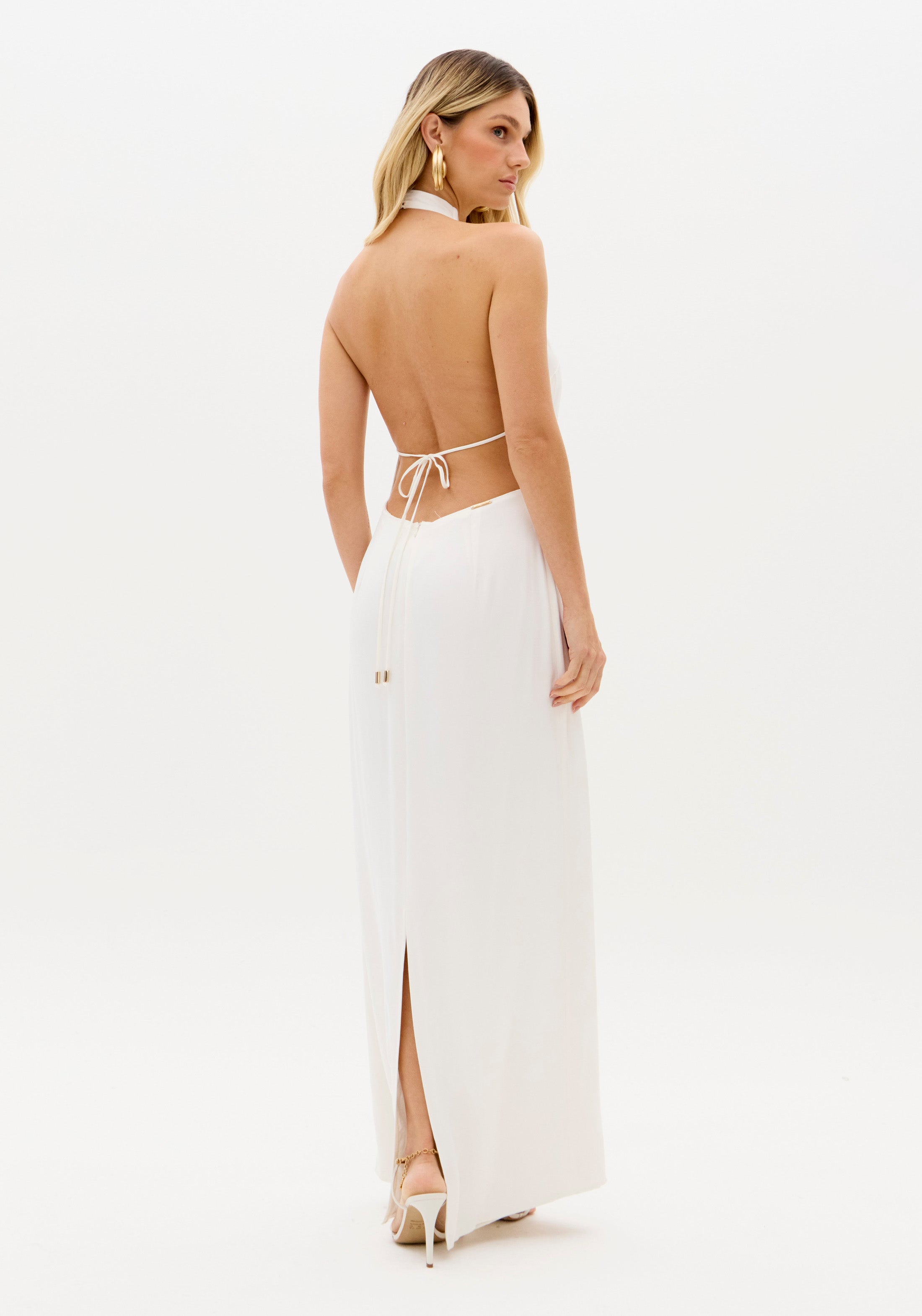 Vestido Super Midi Frente Única