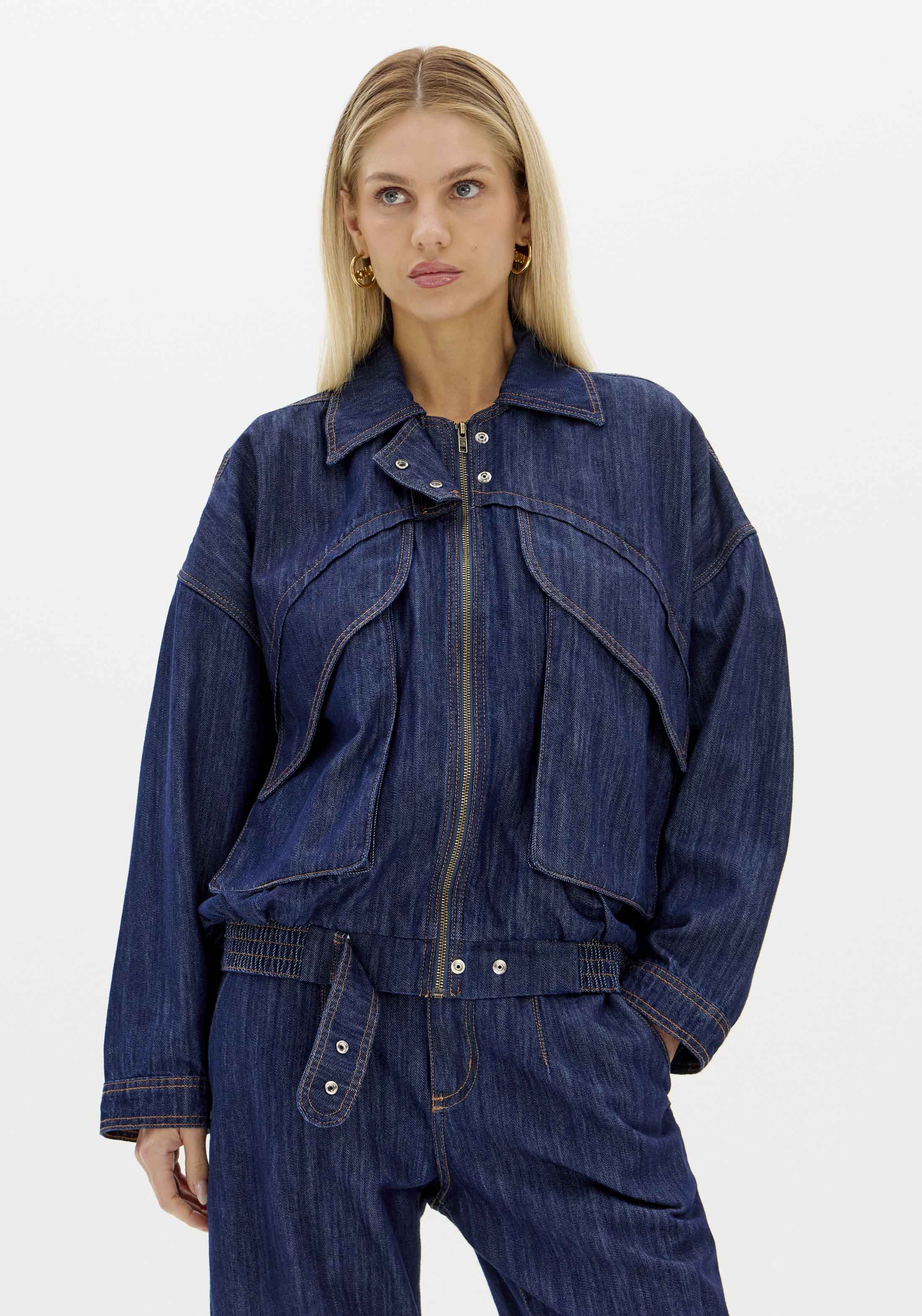 Jaqueta Jeans Bomber