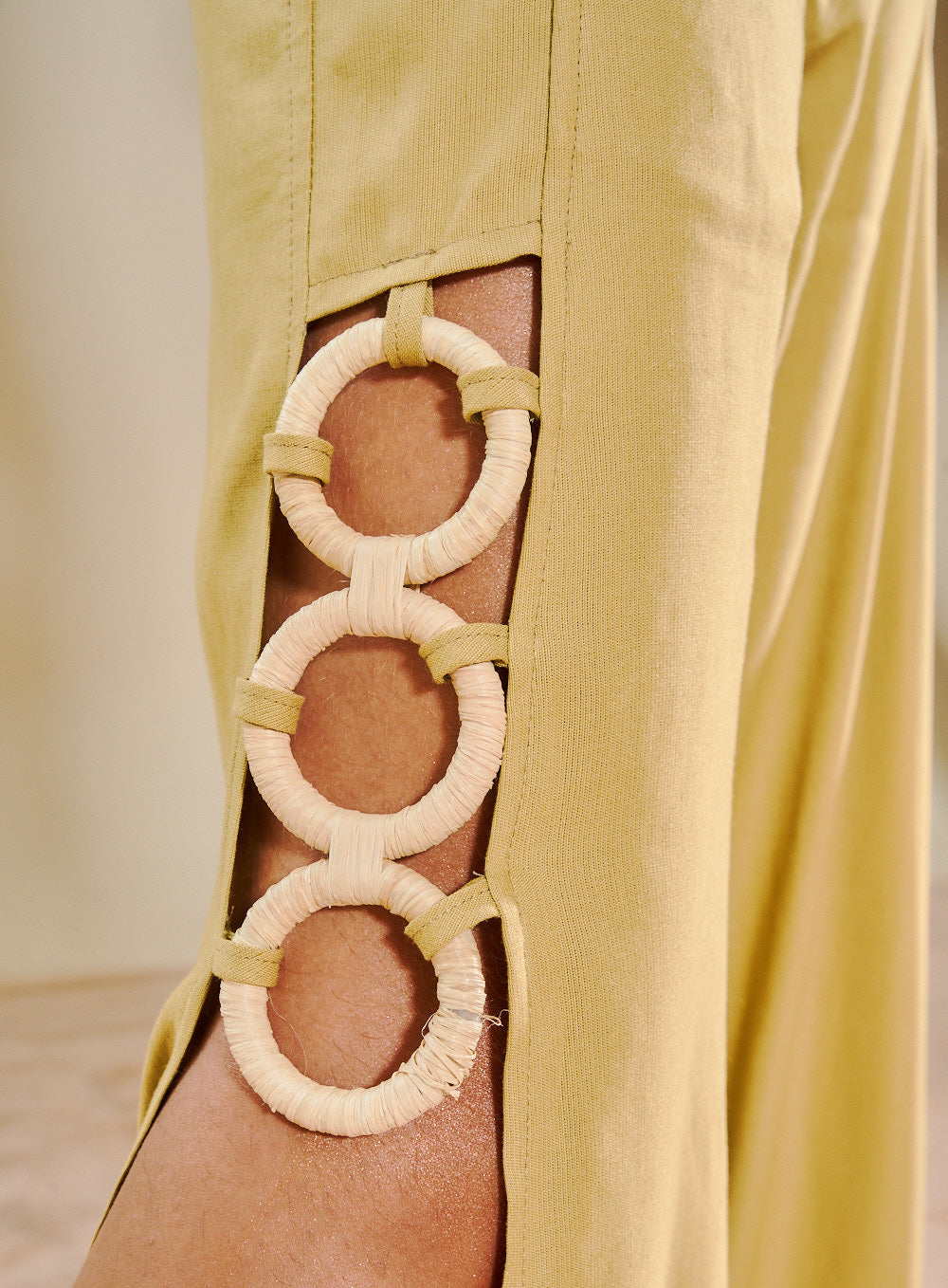 Calça Linho Verde Raffia