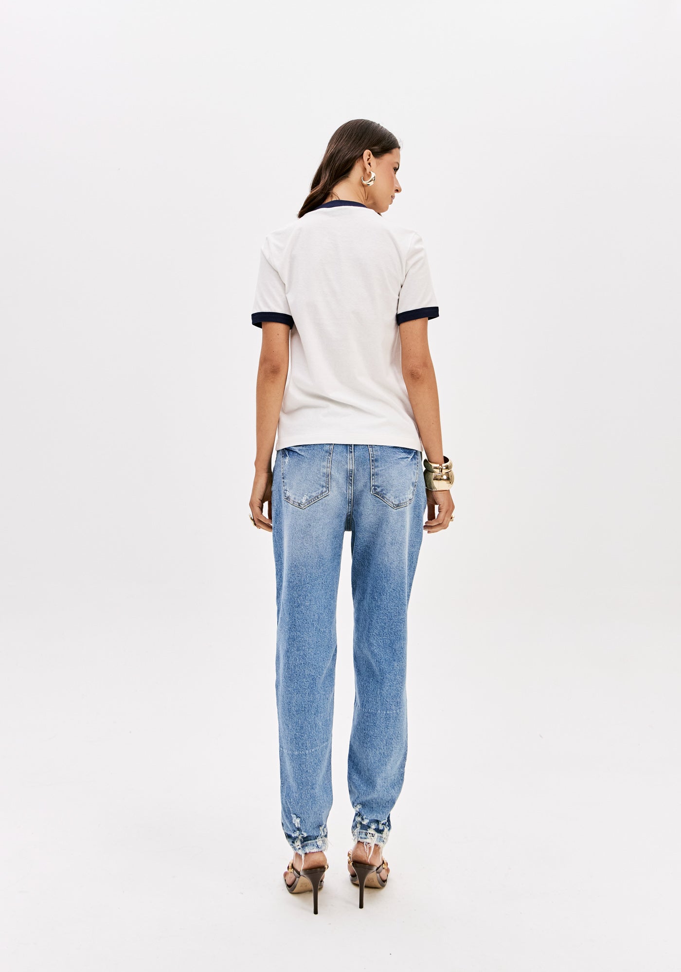 Blusa T-Shirt Baby Look Manga Curta