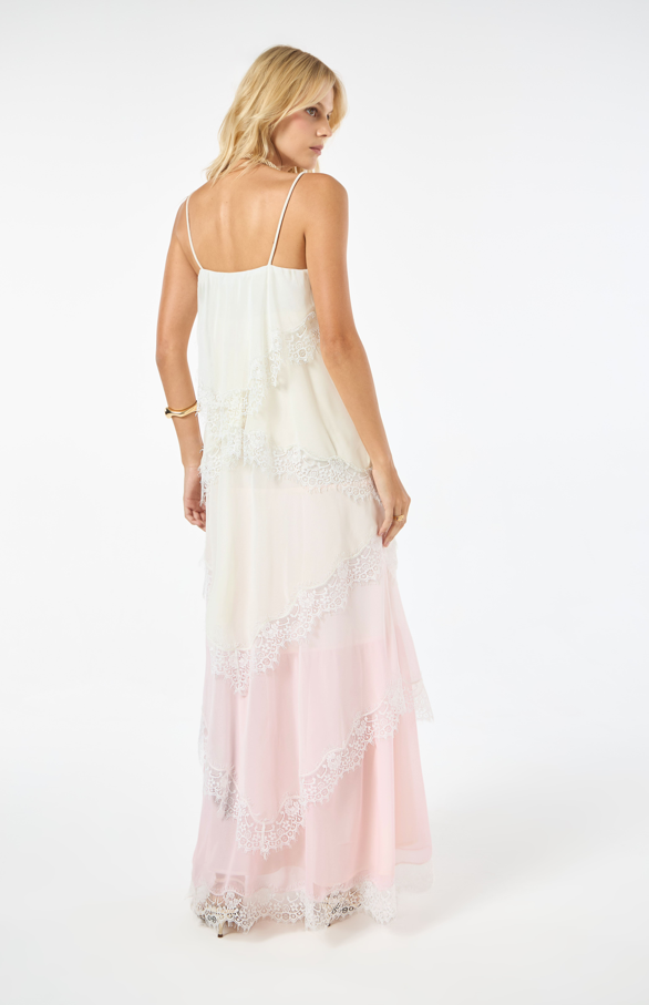 Vestido Longo Camadas Classic Amarelo Butter