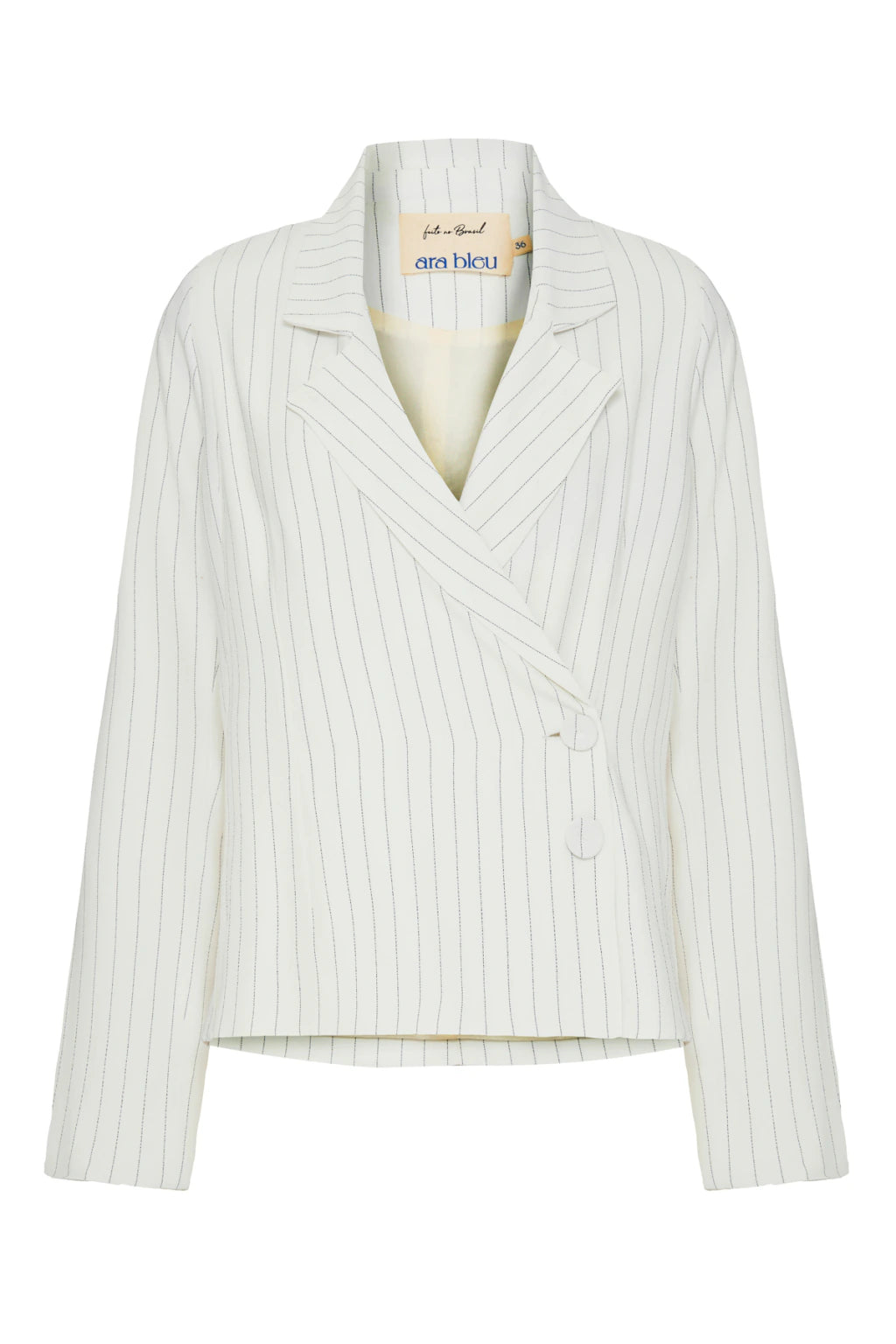 Blazer Clarice Off White Risca de Giz