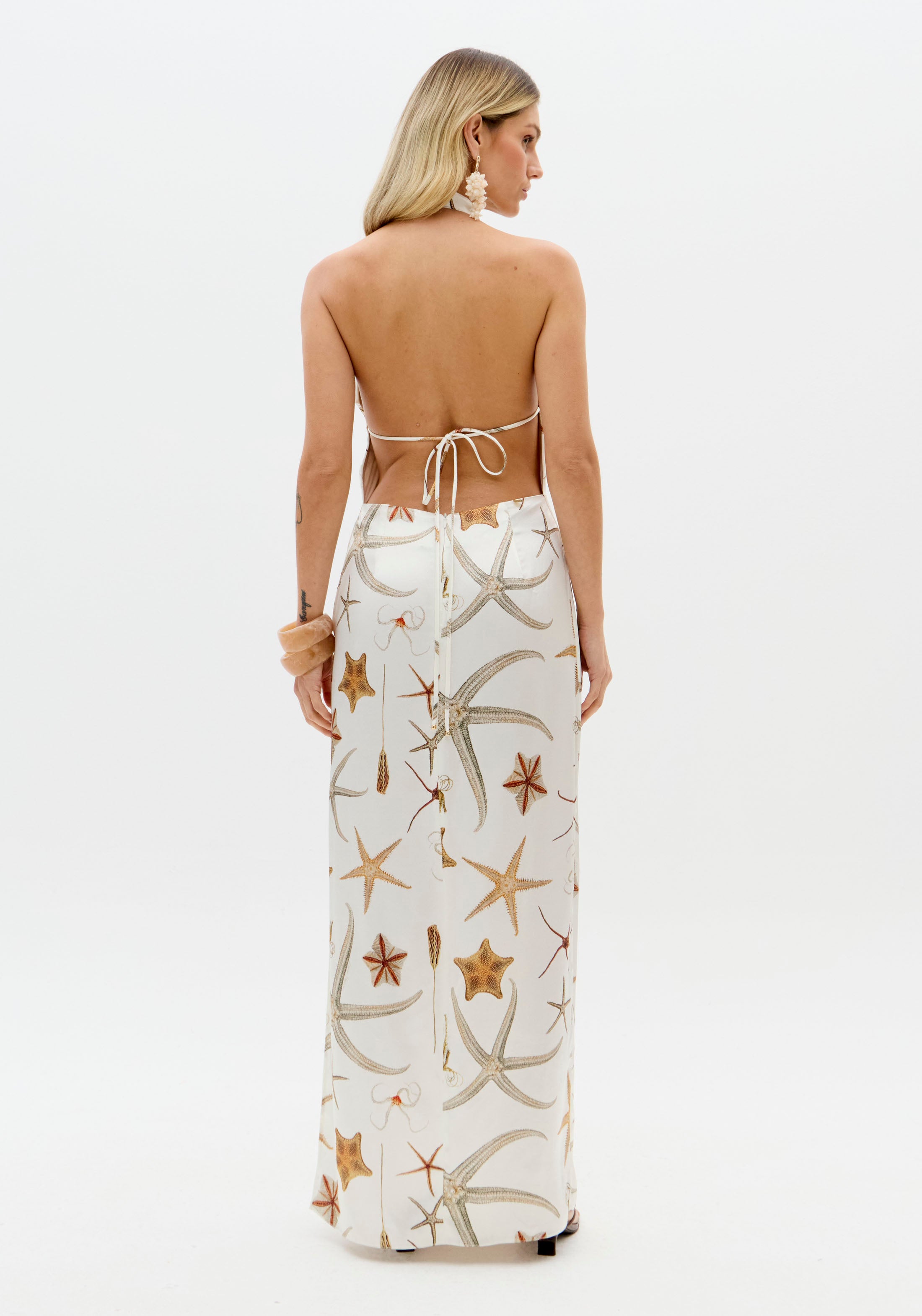 Vestido Super Midi Gola Degradê