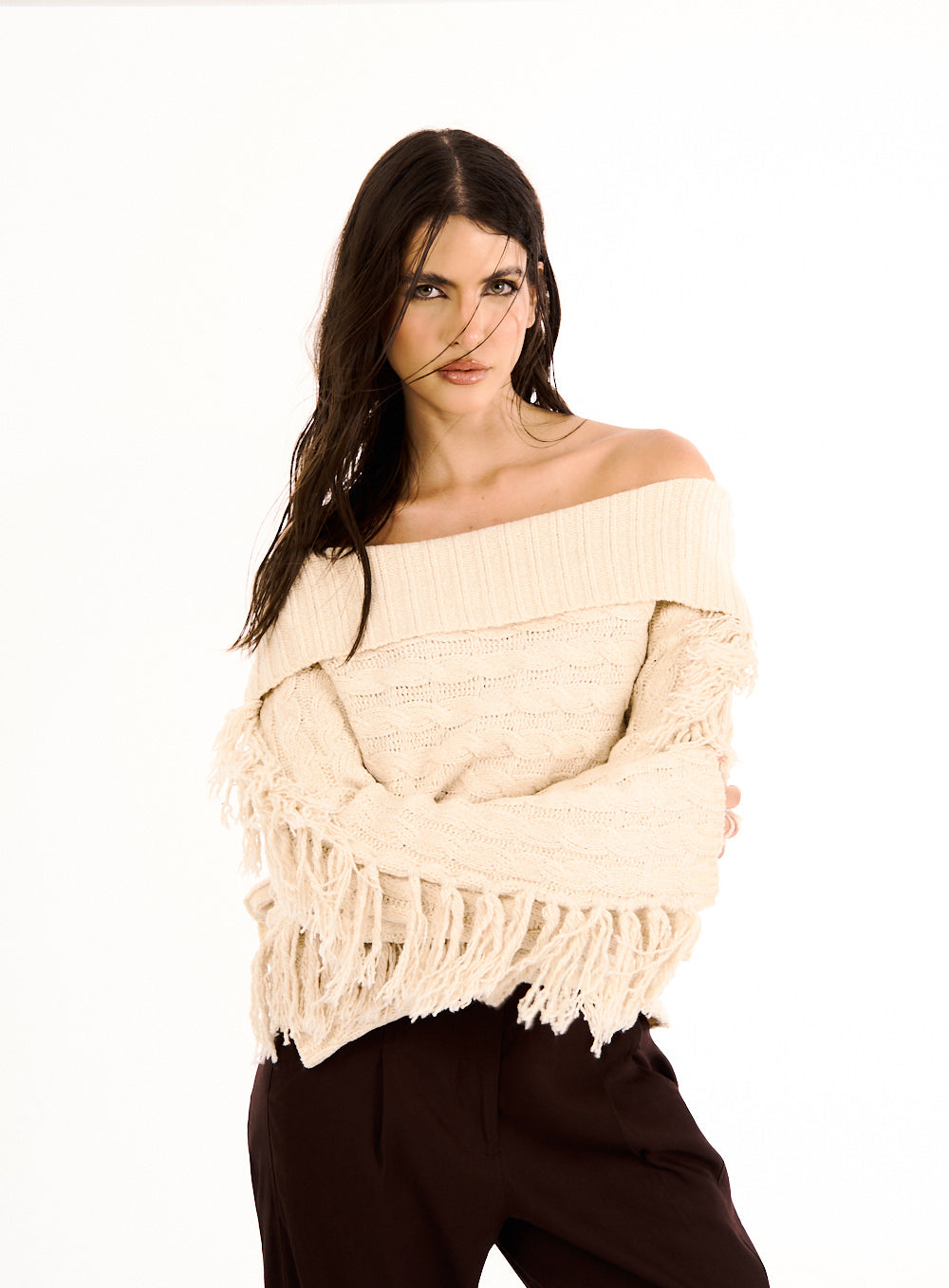 Blusa Tricô Bege Gale