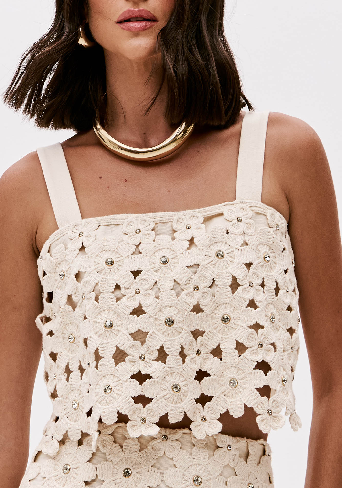 Top Cropped Bordado