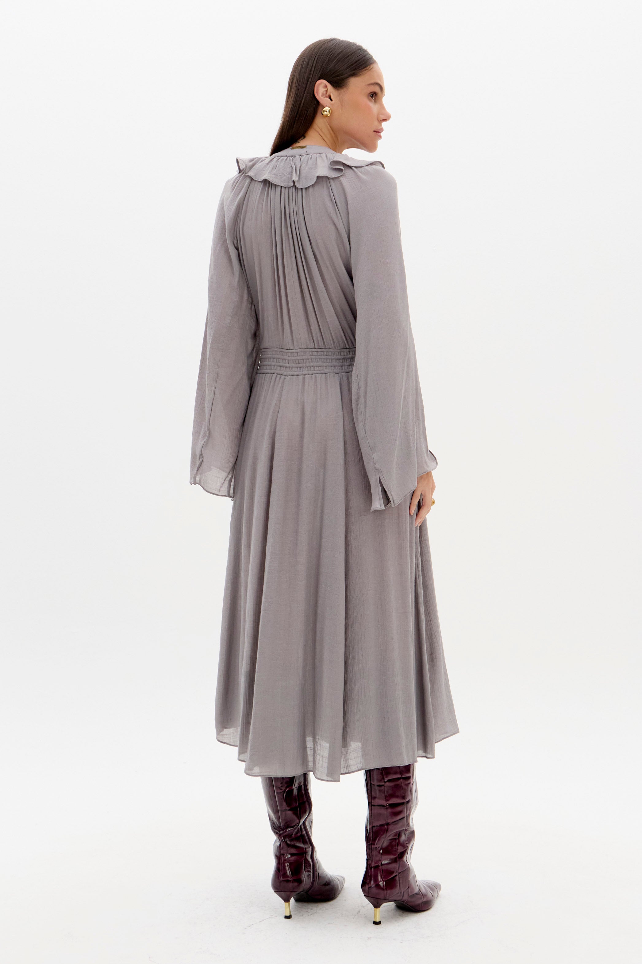 Vestido Amplo Manga Longa