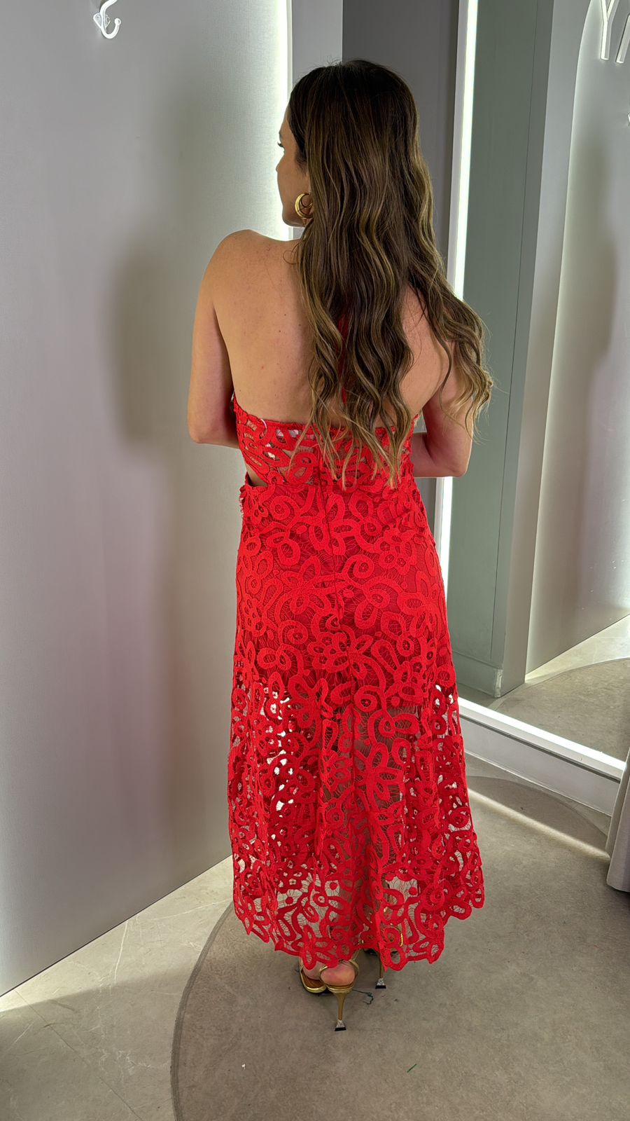 Vestido Renda Celebrate - Vermelho