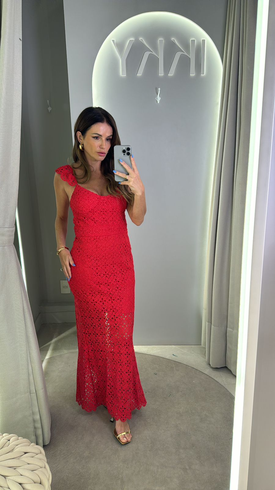 Vestido Alça Glamour - Vermelho