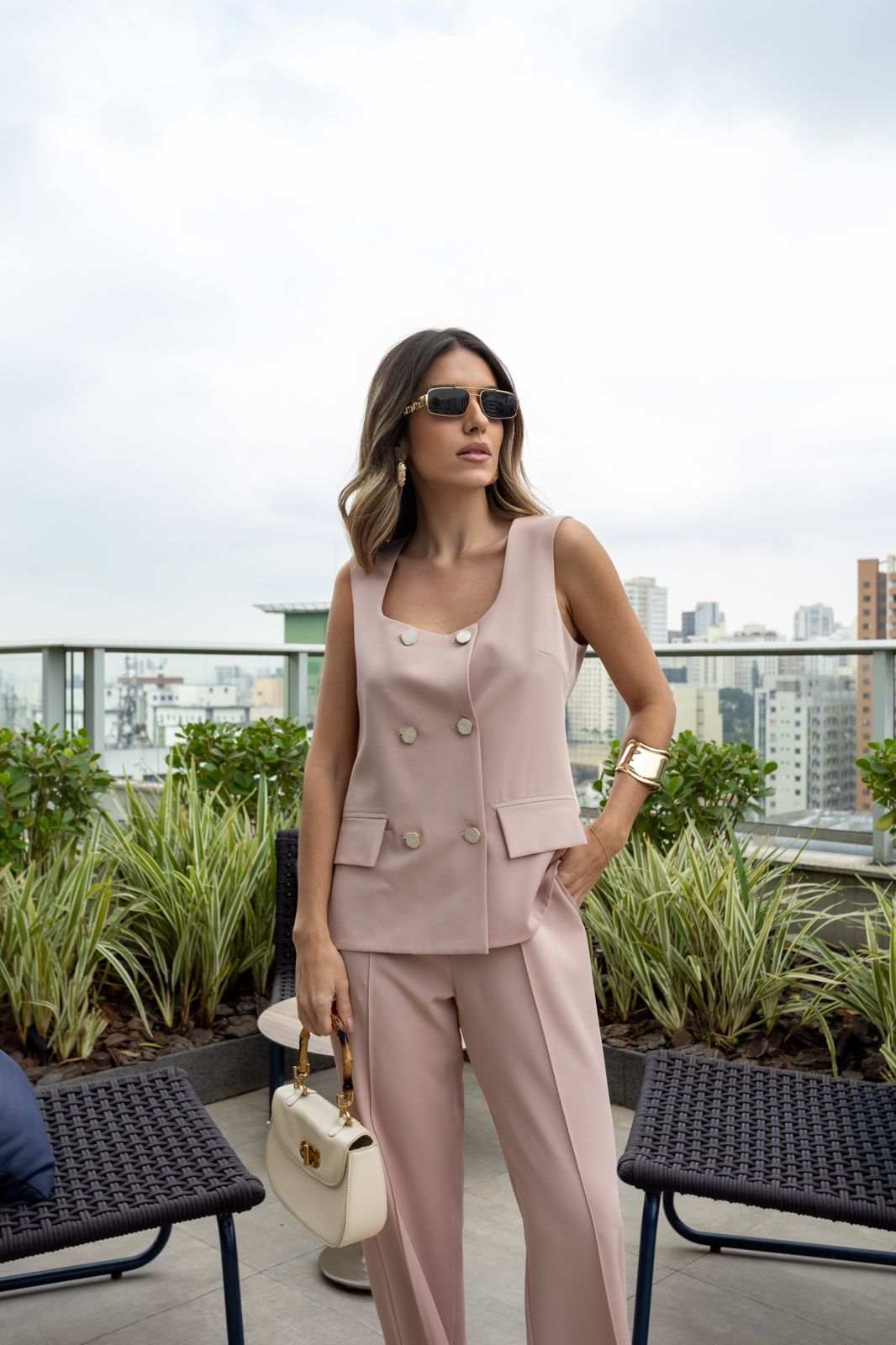 CONJUNTO CALÇA E BLUSA VERDE