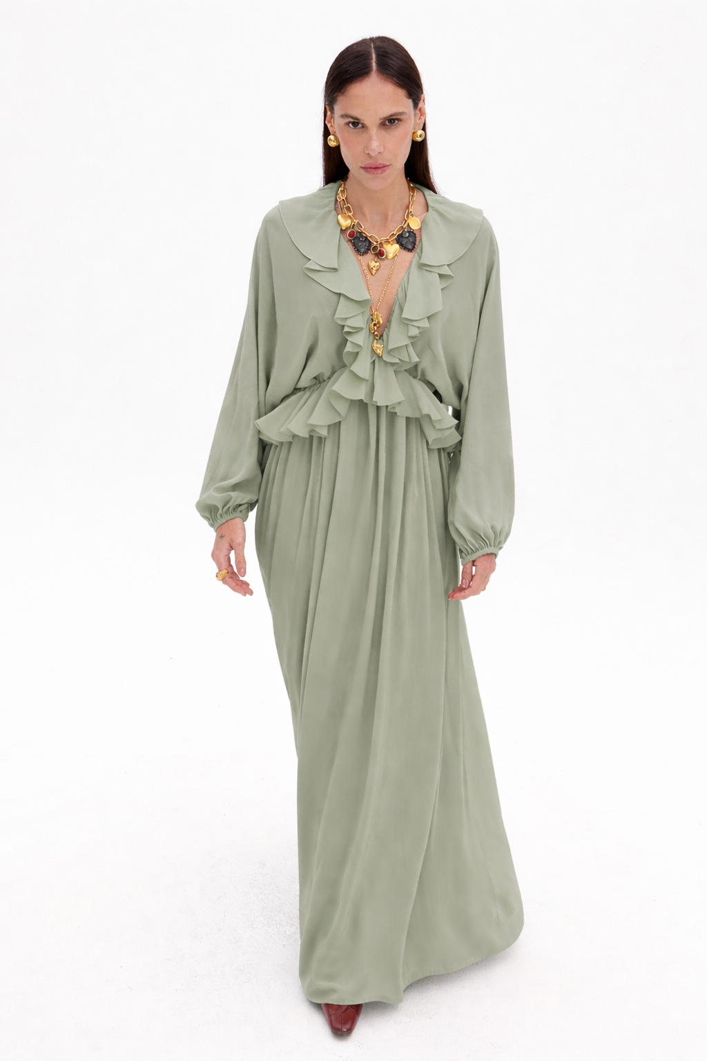 Vestido Super Midi Olive