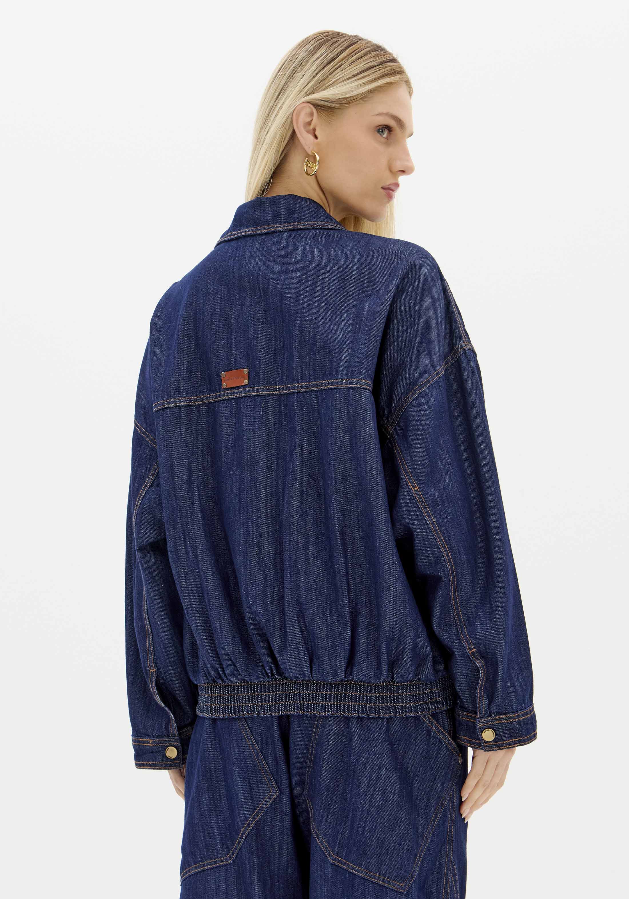 Jaqueta Jeans Bomber