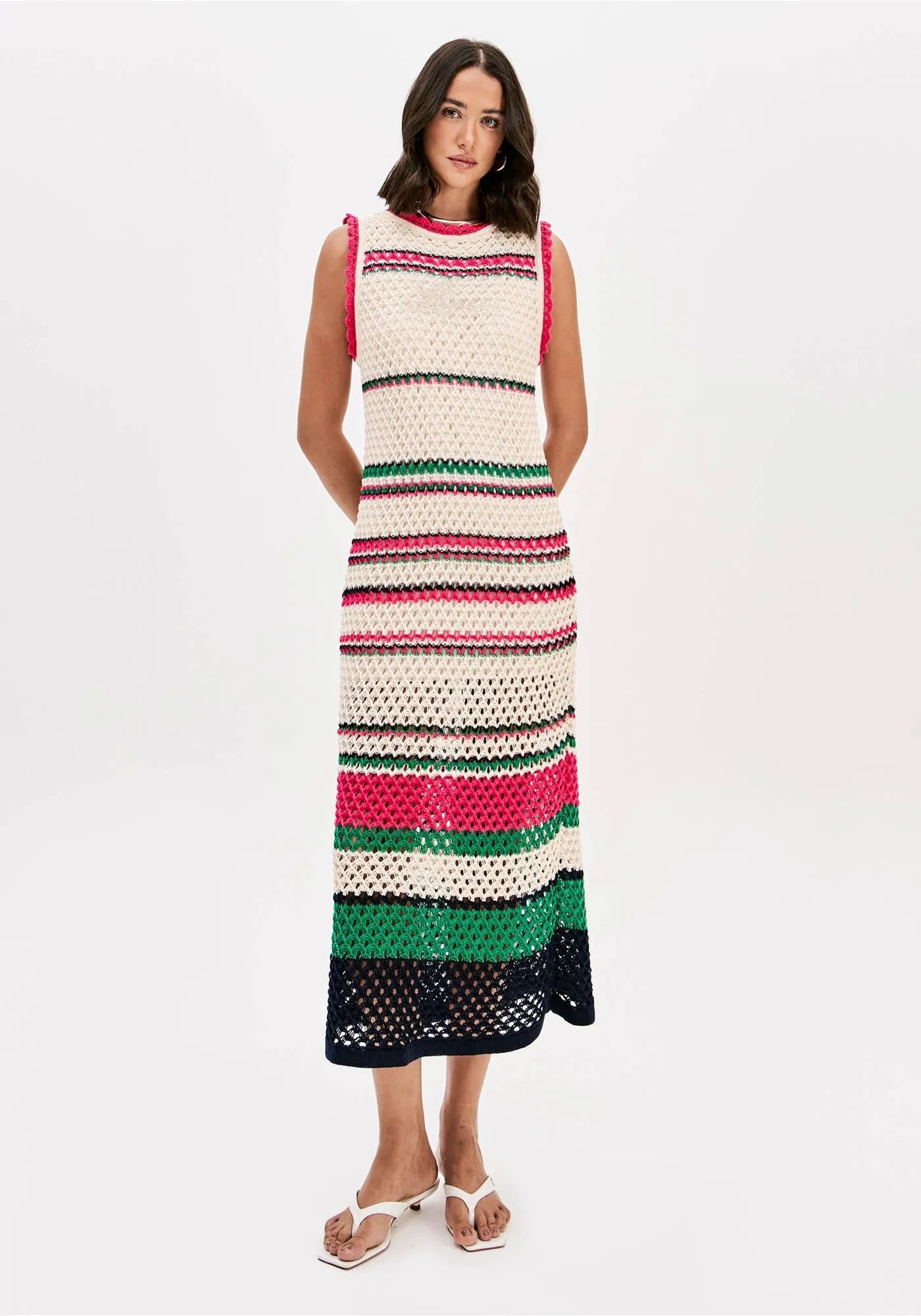 Vestido De Tricot Super Midi