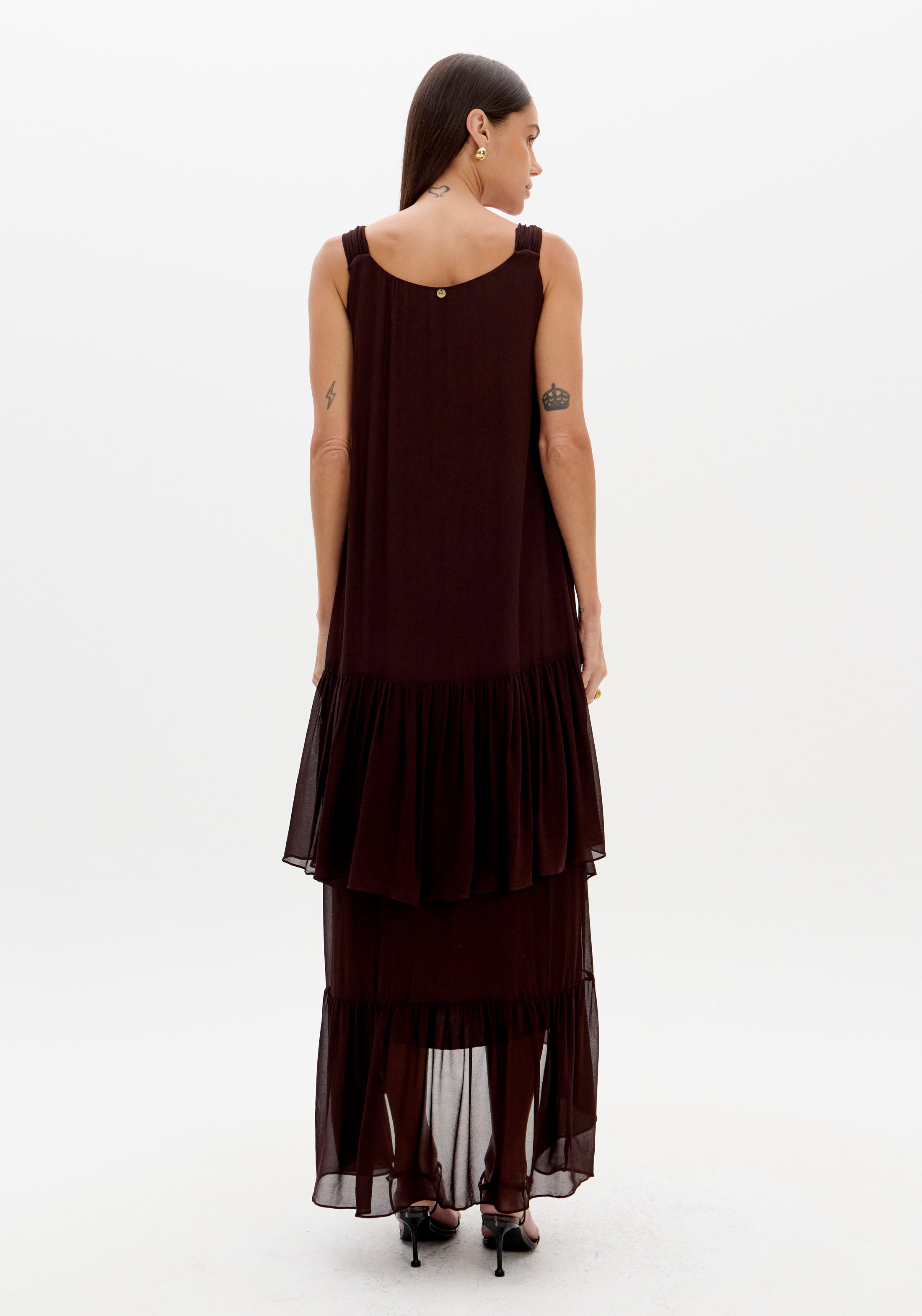 Vestido Longo De Chiffon