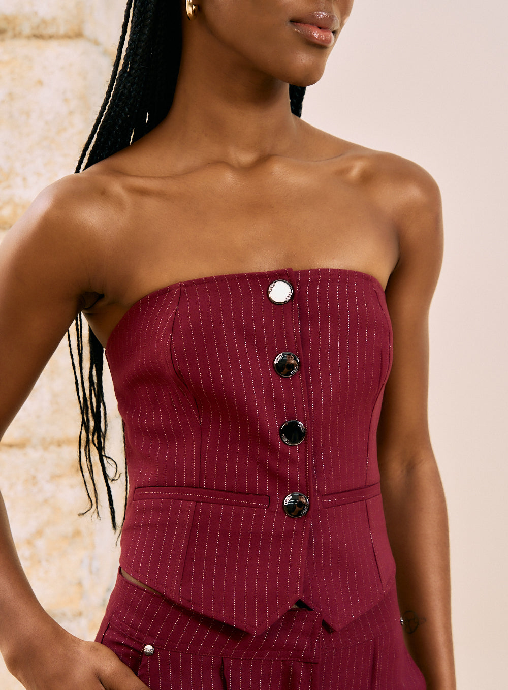 Top Listras Metalizadas Listrado