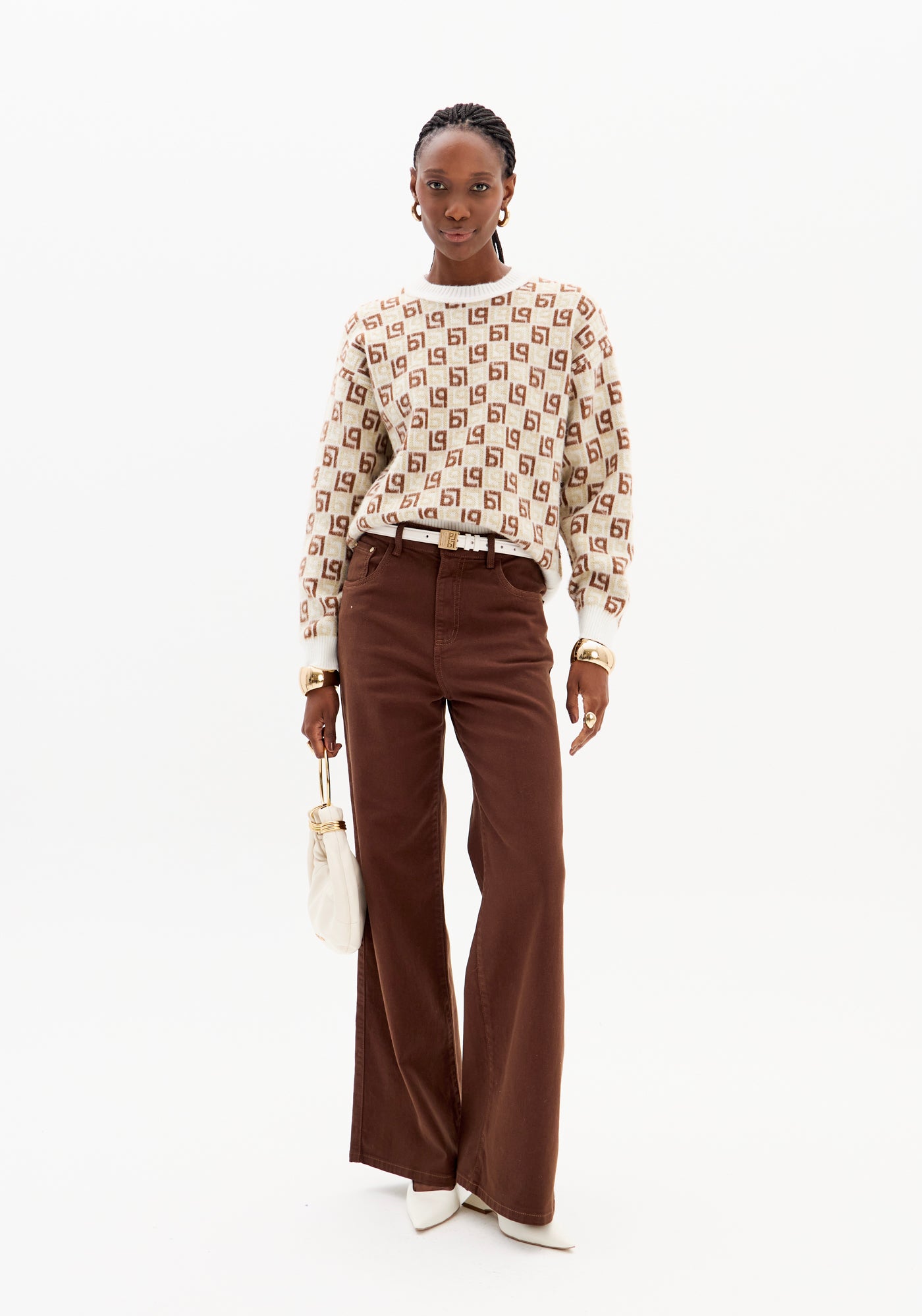 Calça Sarja Wide Leg