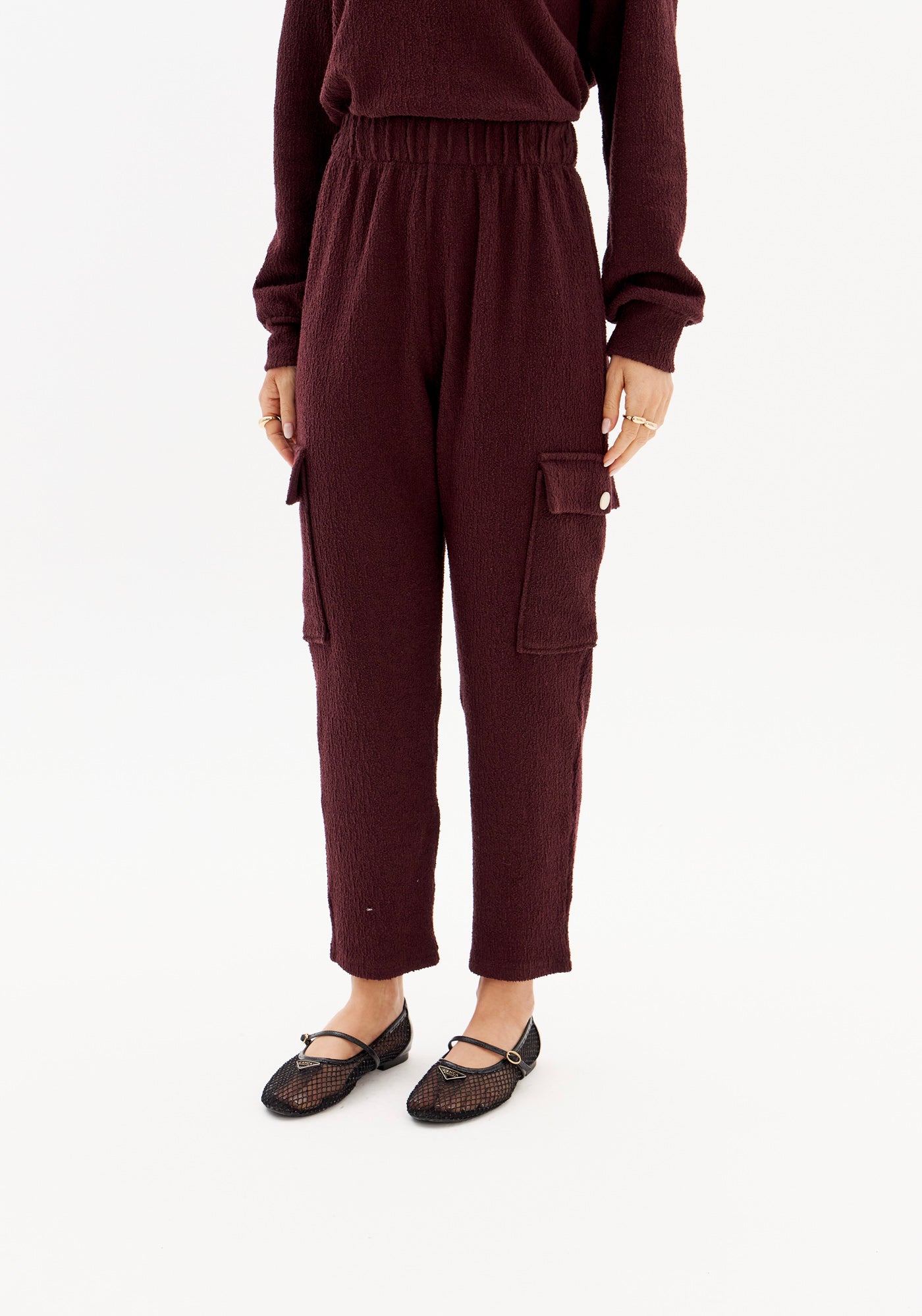 Calça Carrot Com Bolsos