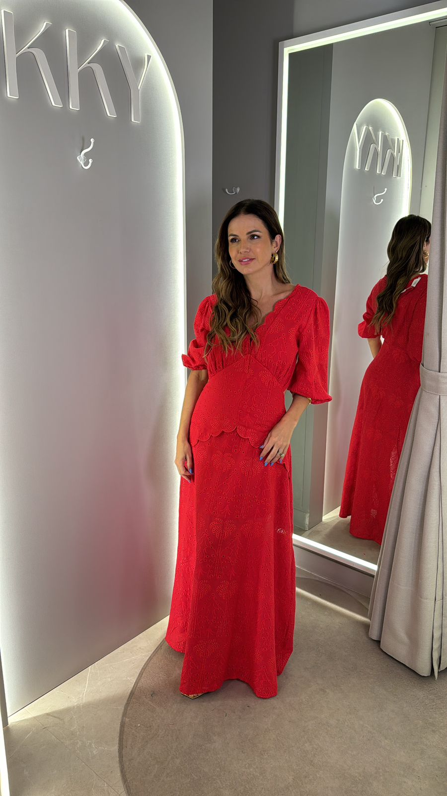 Vestido Laise Estrela - Vermelho