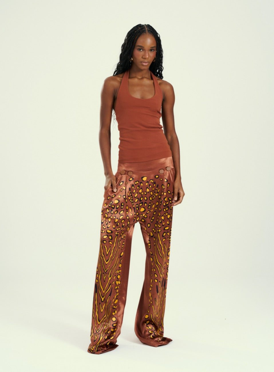 Calça Estampada Golden Jungle