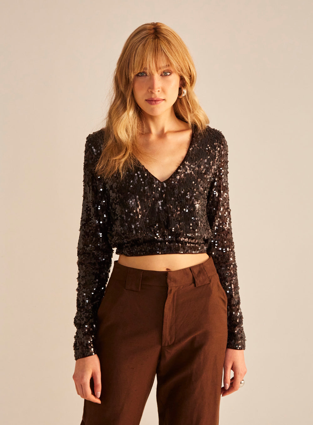 Blusa Marrom Nobuck