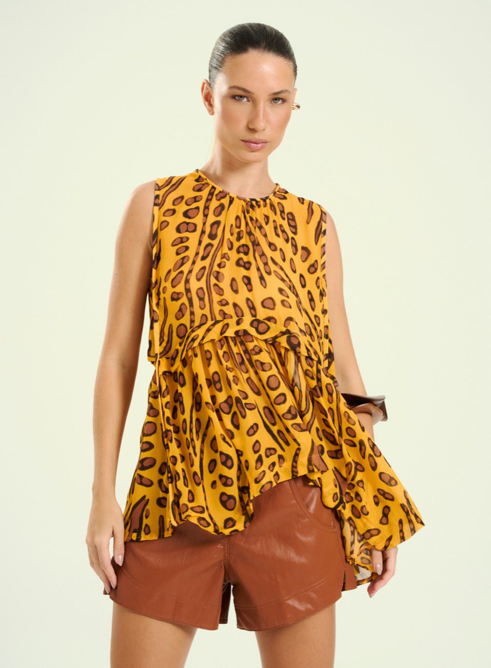 Blusa Estampada Jungle Gold