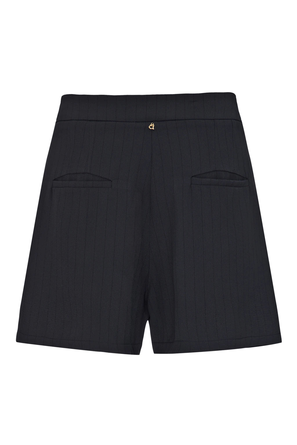 Short Clarice Azul Marinho Risca de Giz