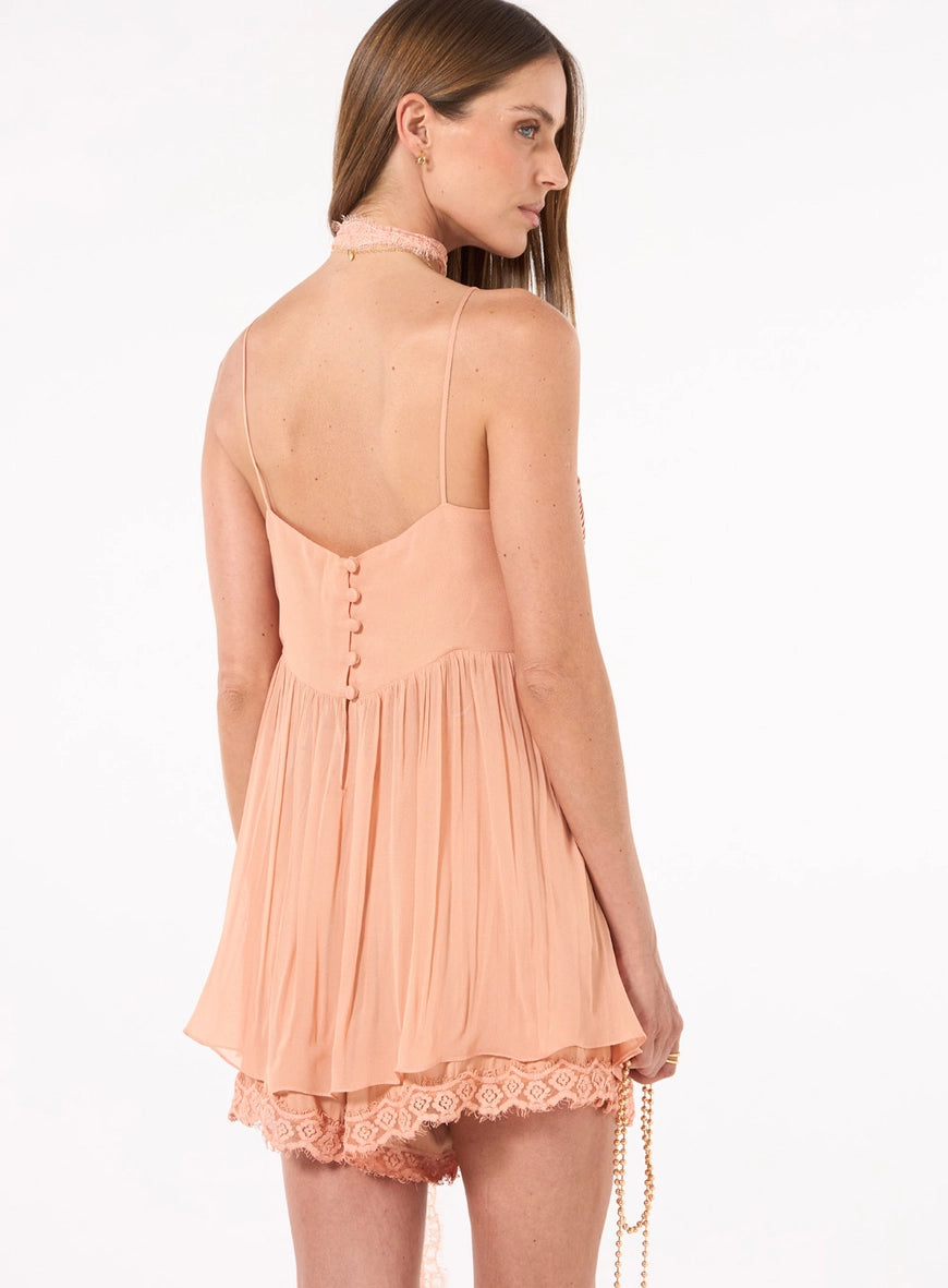 Blusa Bata Detalhe Busto Drapeado Rosa Bala