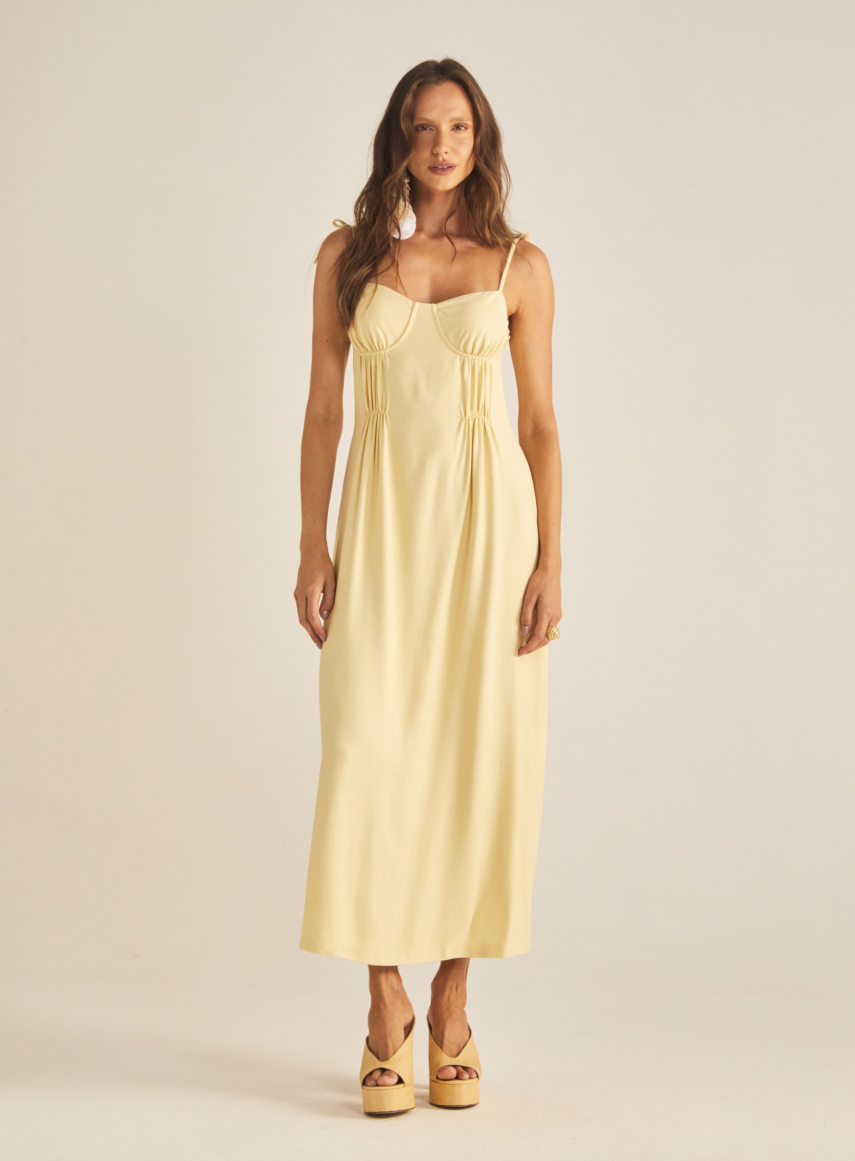 Vestido Bege Soft Sun