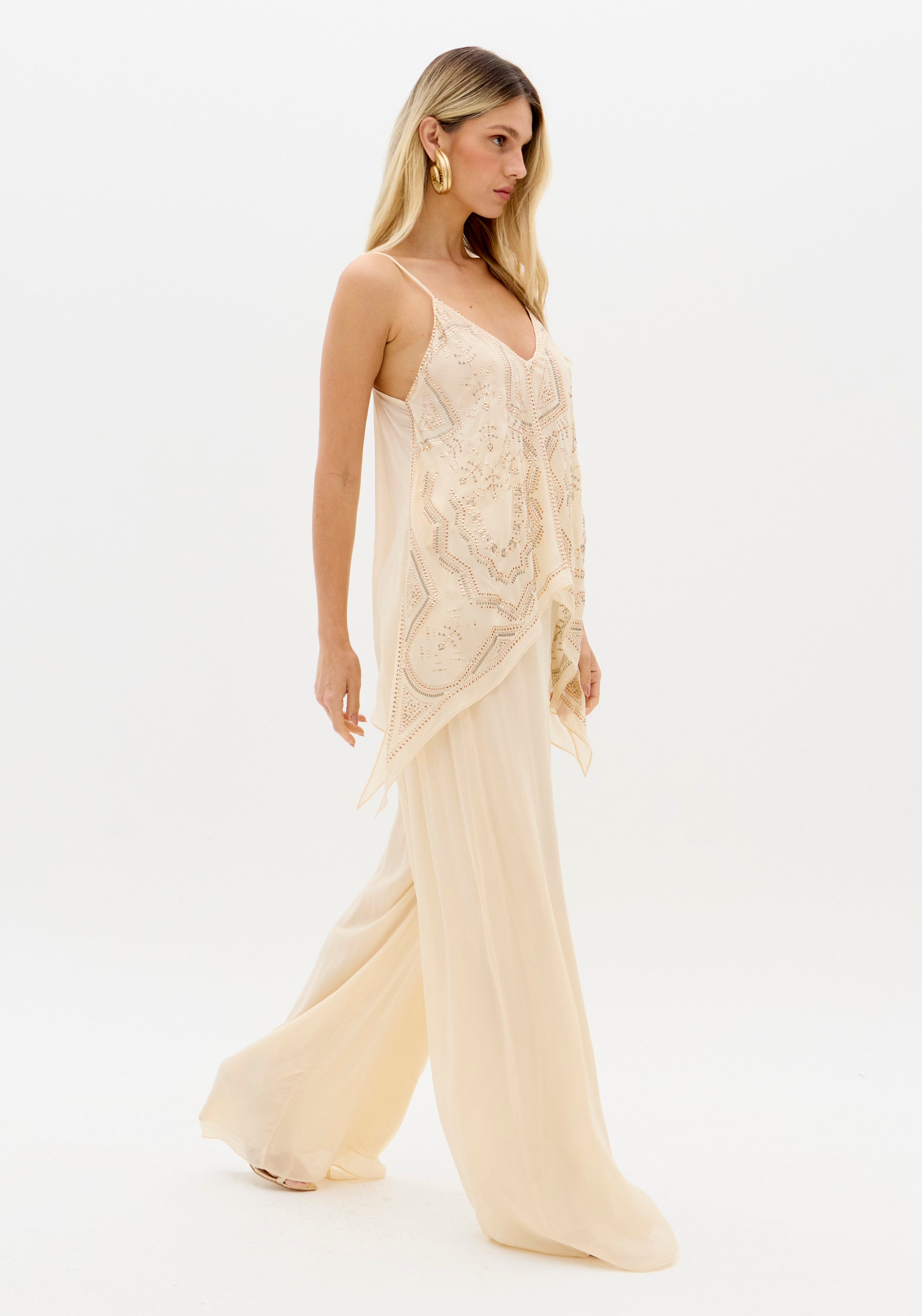 Calça Reta Cintura Alta